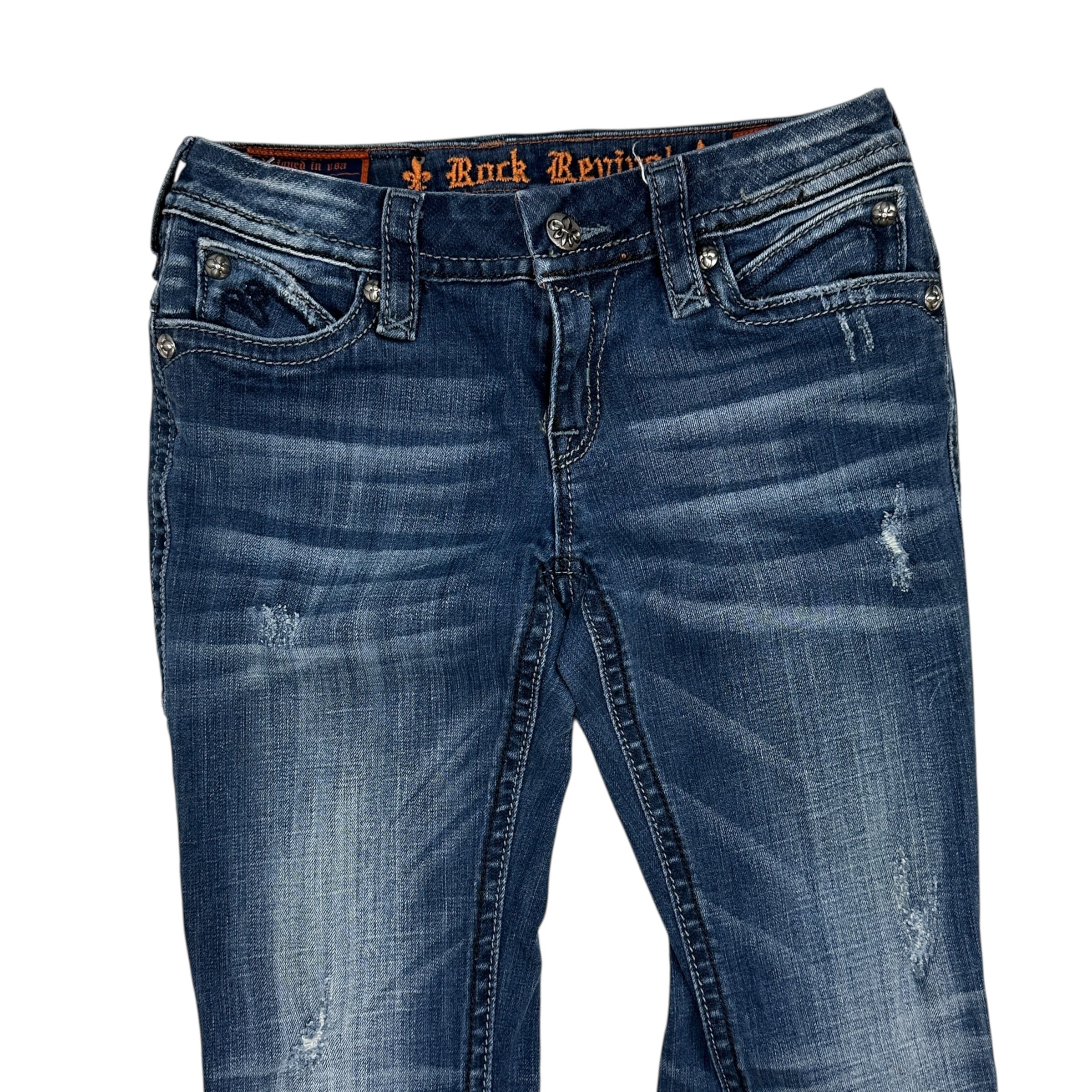 (W) Vintage Y2K Rock Revival Anja Boot Denim Jeans