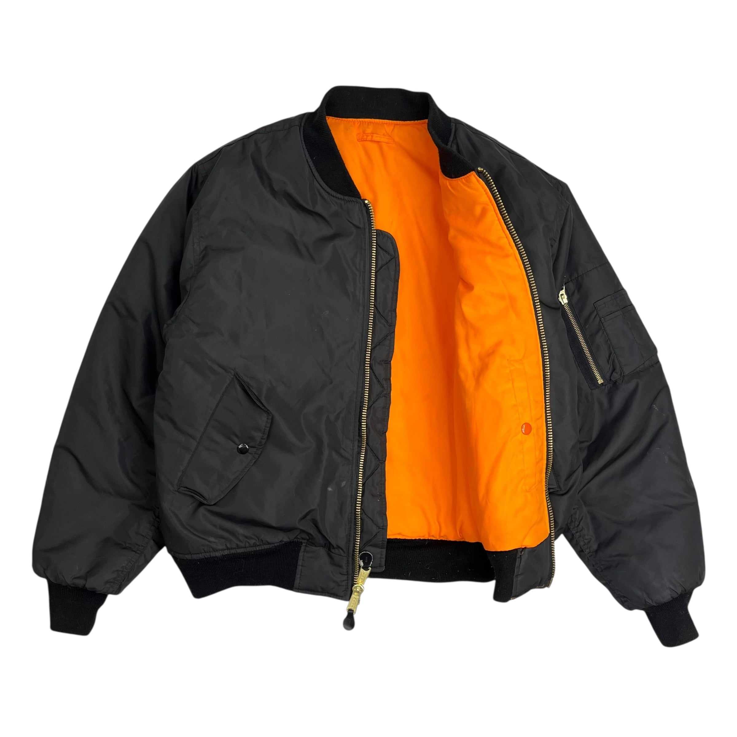 Vintage Rothco Reversible Bomber Jacket Black/Orange