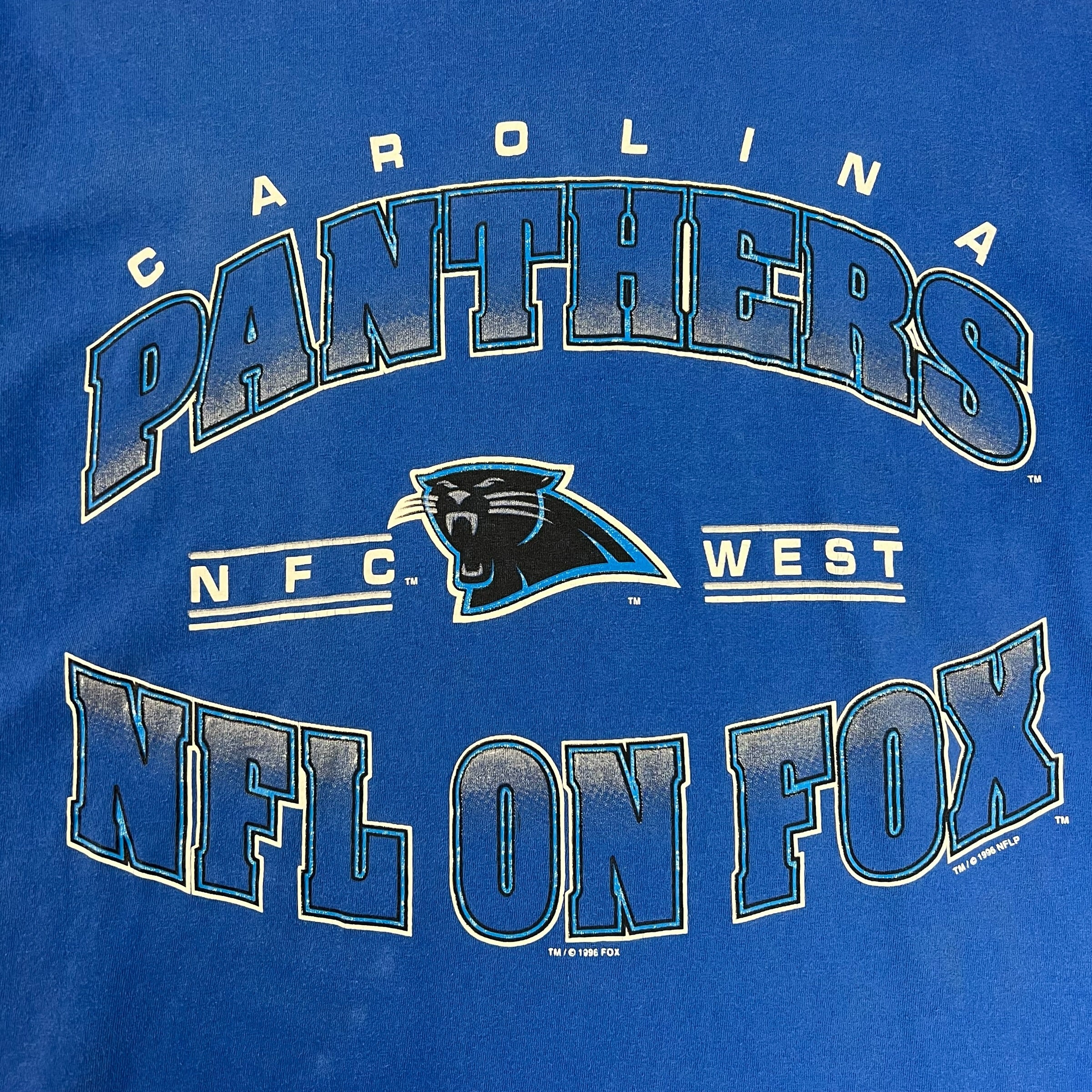1996 Carolina Panthers NFL on Fox Tee Blue