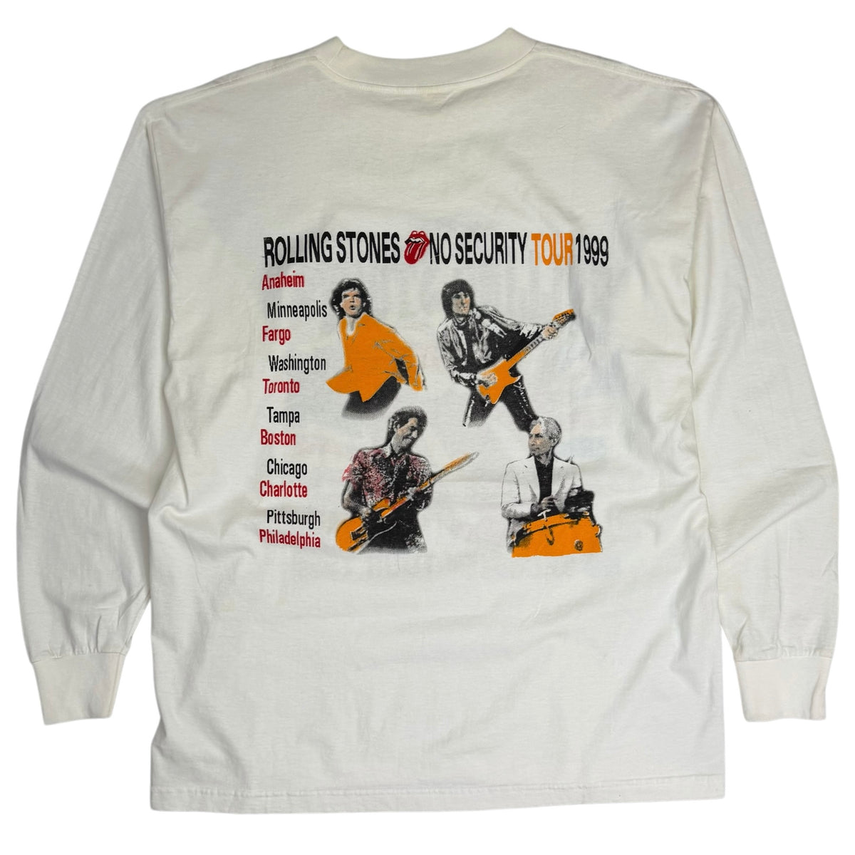 1999 The Rolling Stones No Security Tour Longsleeve White
