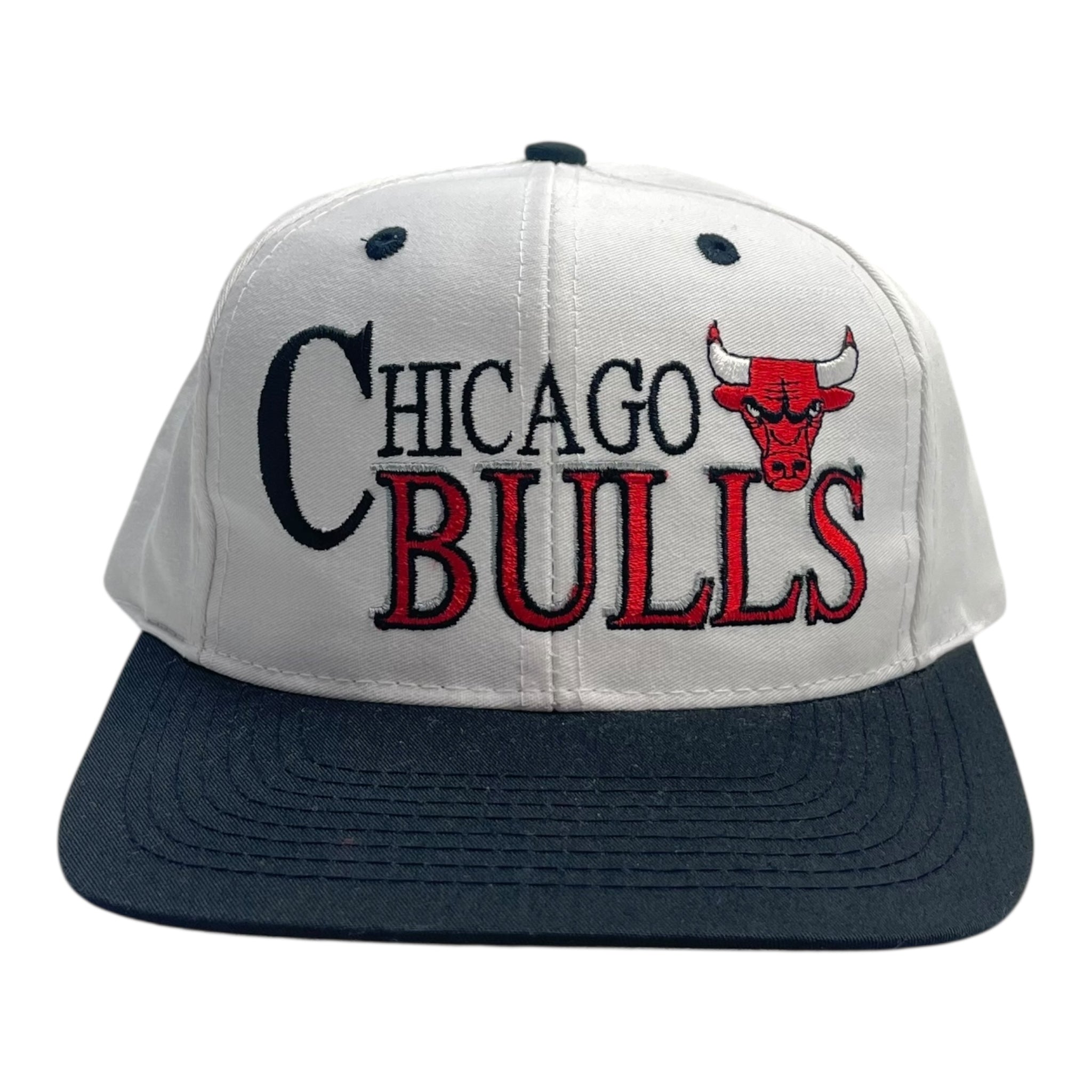 Vintage Chicago Bulls Logo 7 Hat White