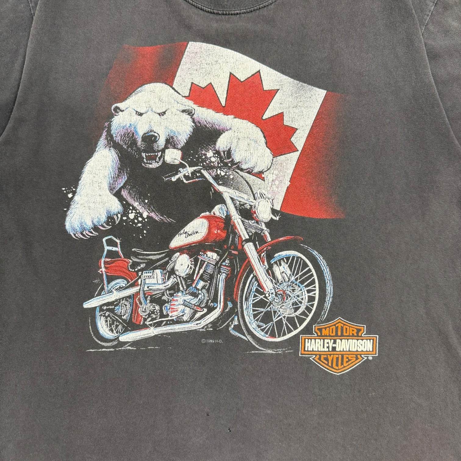 Vintage Harley Davidson Of Kelowna Tee Black