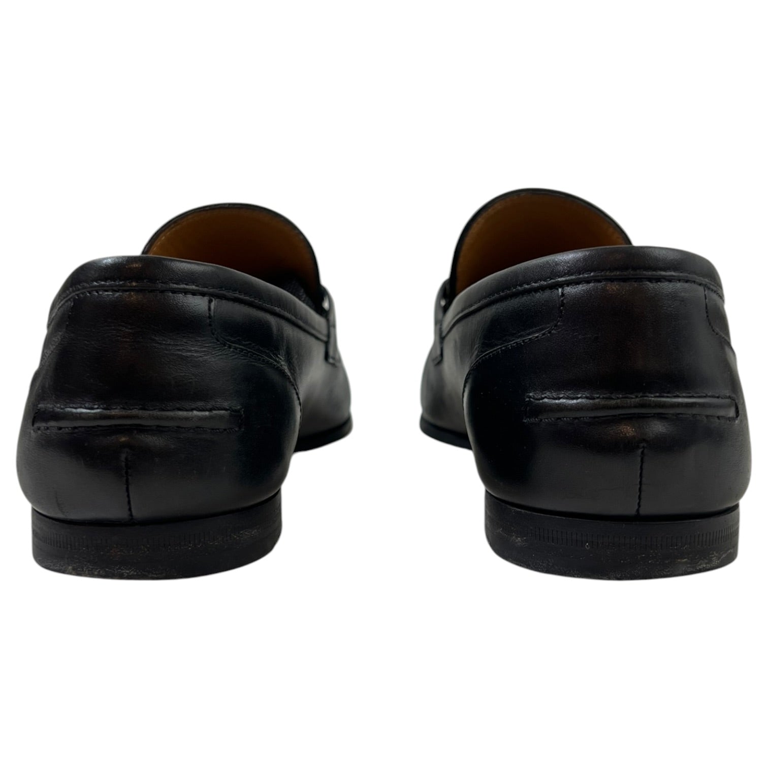Gucci Jordaan Horsebit Leather Loafers Black