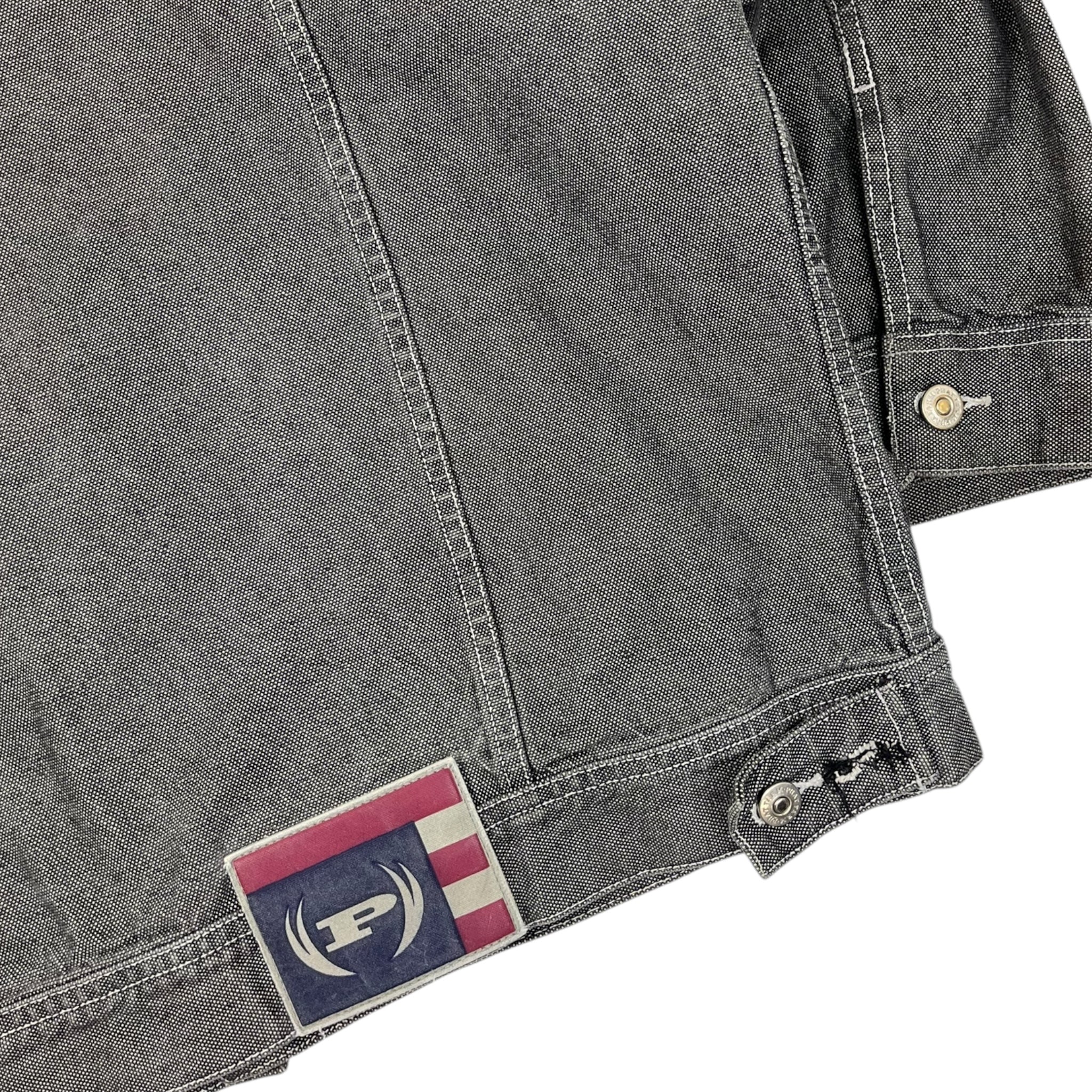 Vintage Y2K Phat Pharm Denim Jacket Grey