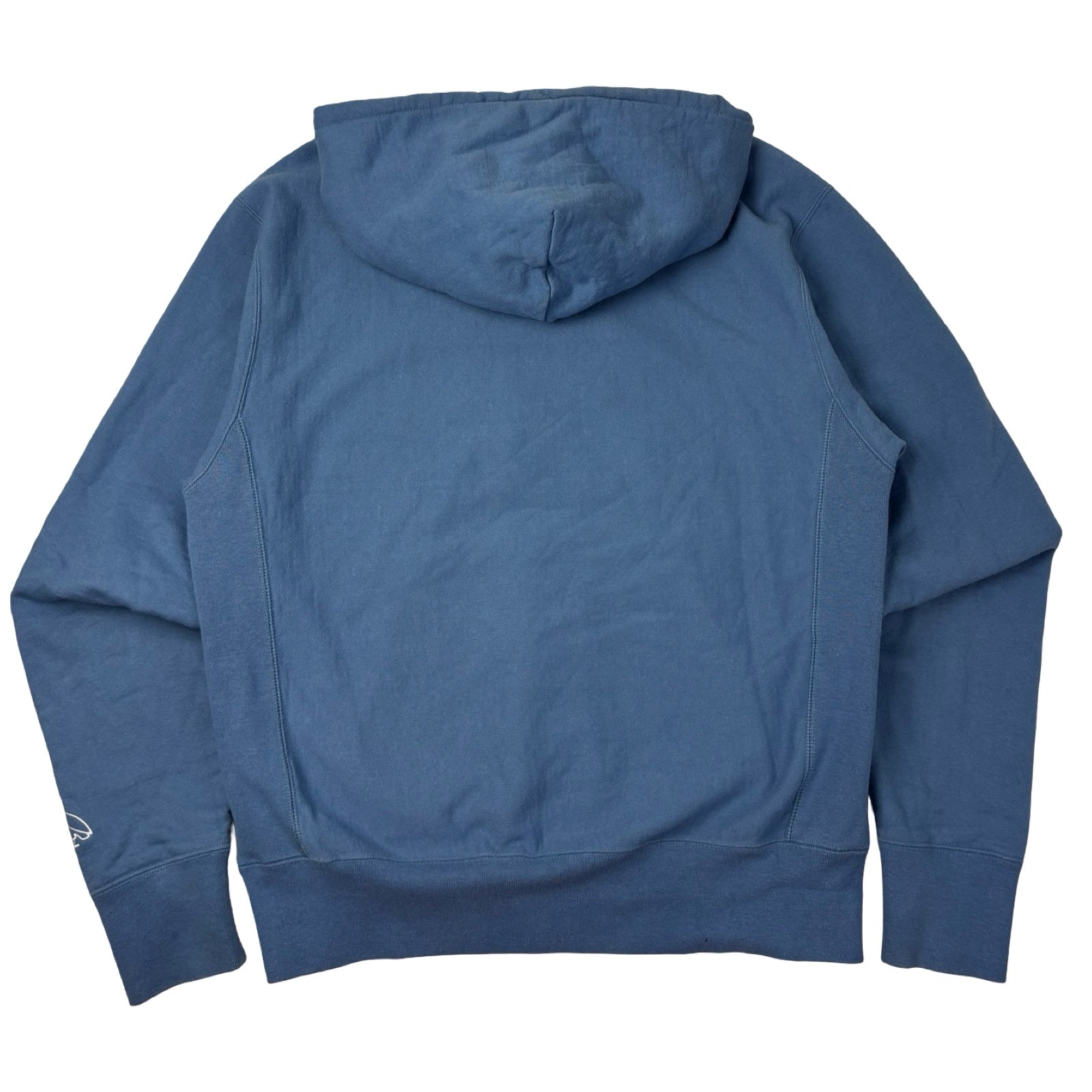 OVO Pompom Script Pullover Hoodie Steel Blue
