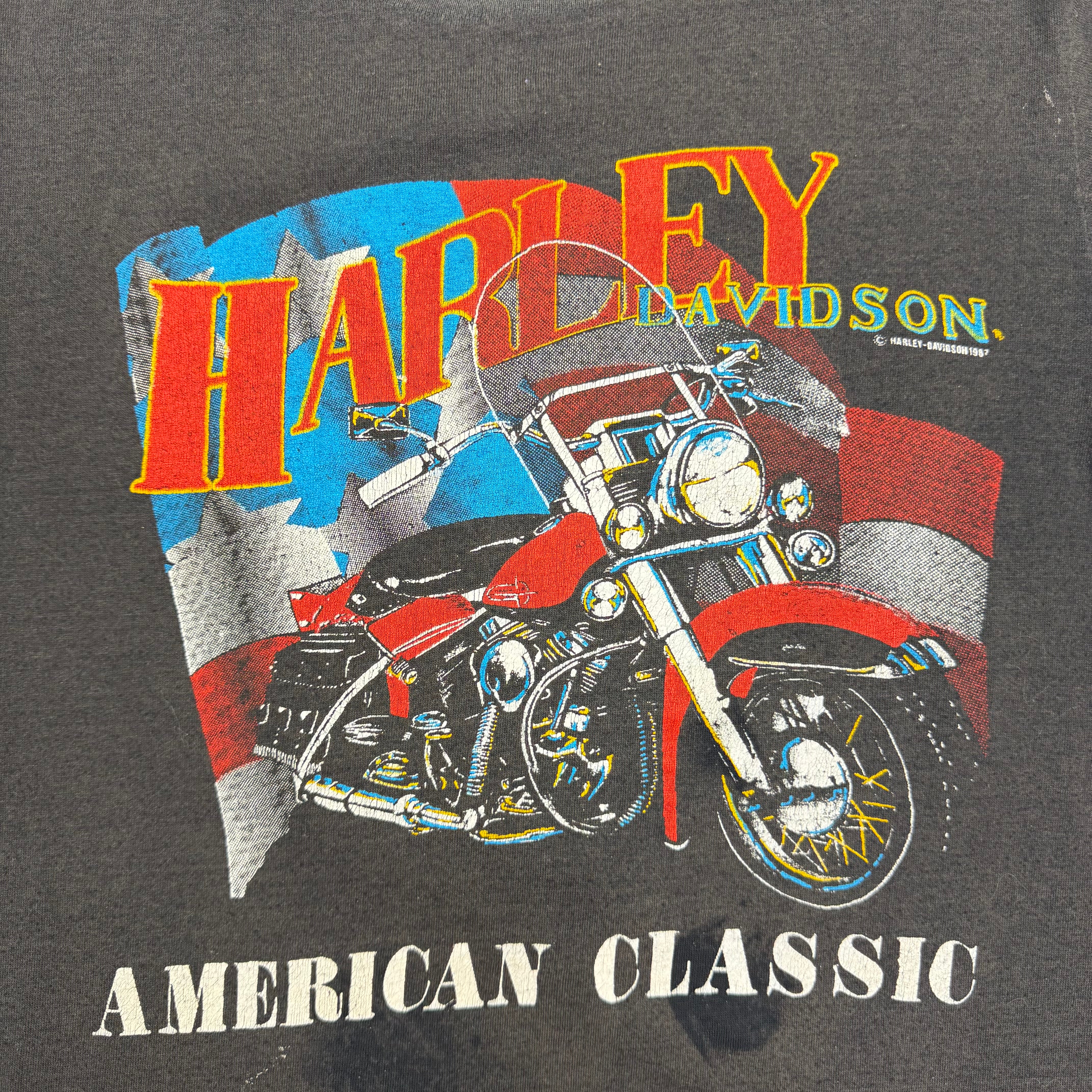 1987 Harley Davidson American Classic Tee Faded Black