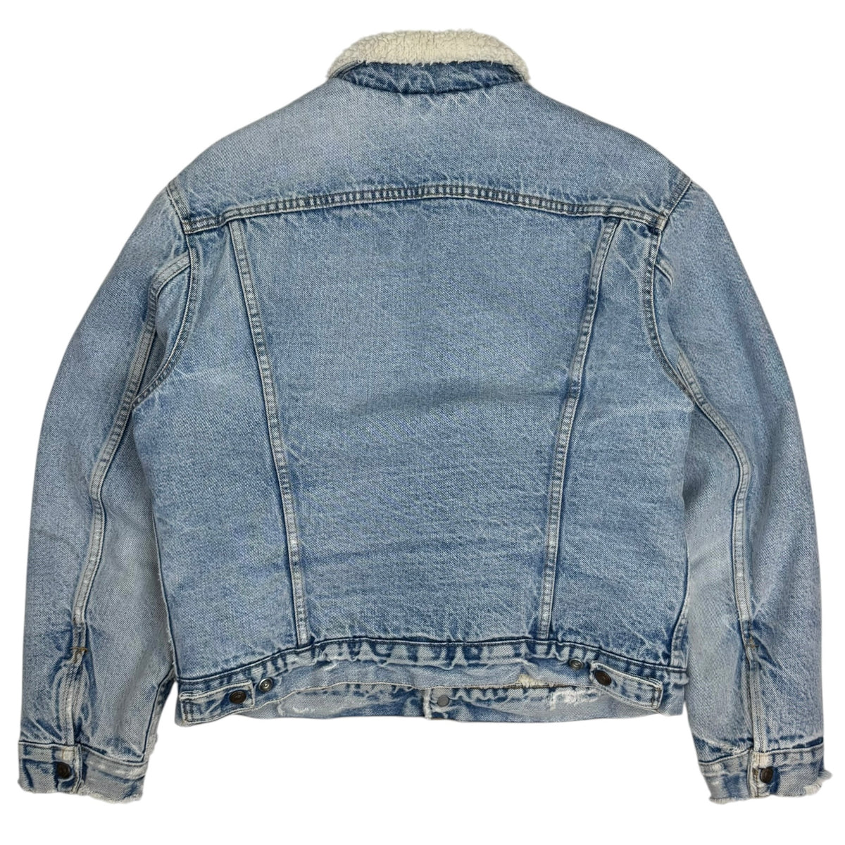 Vintage 80s Levi’s Sherpa Lined Denim Trucker Jacket Blue