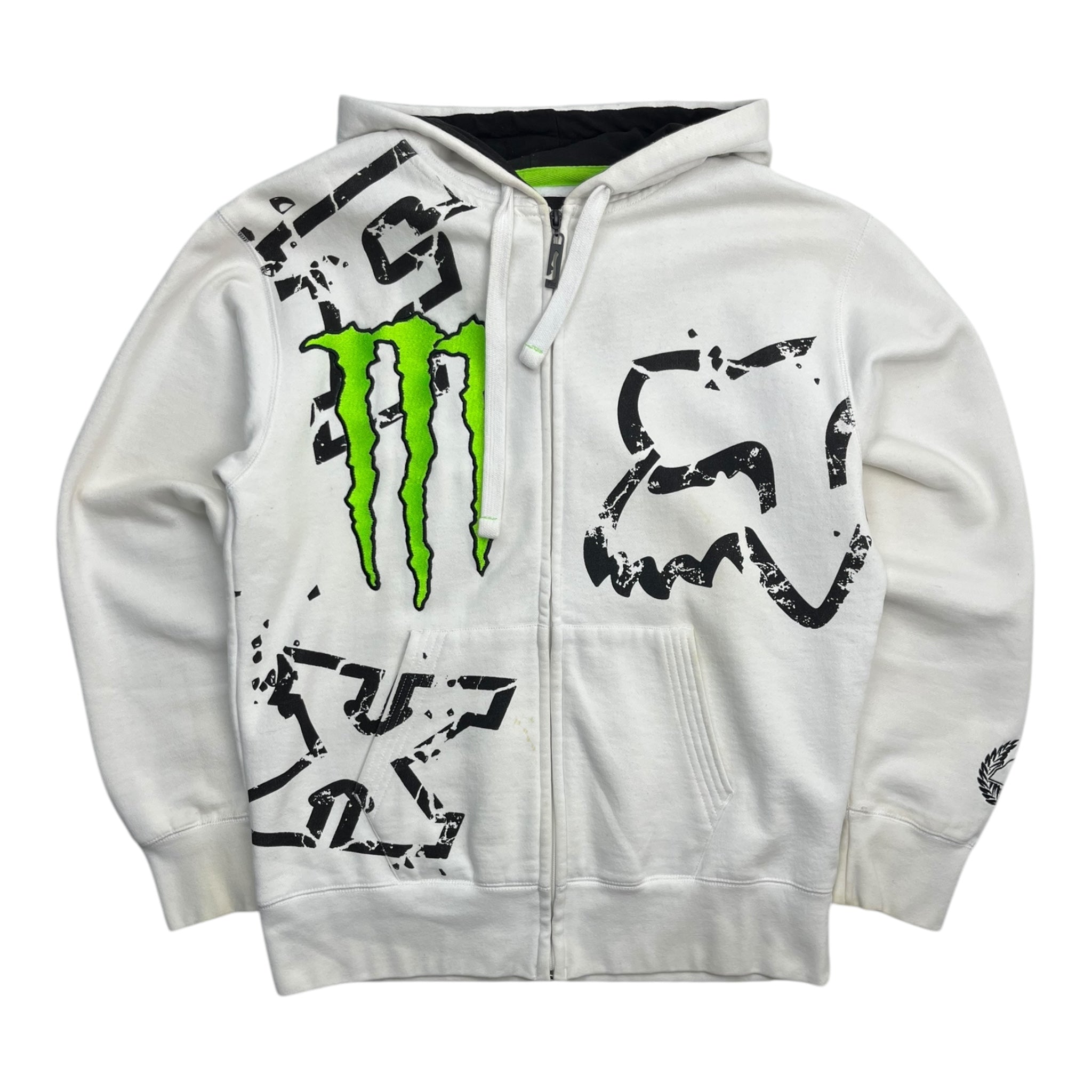 Vintage Y2K Monster Energy Fox Racing Zip Up Hoodie