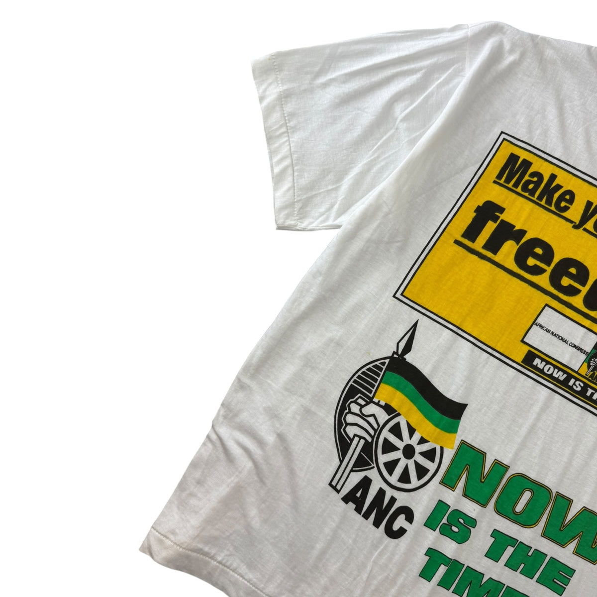 Vintage 1994 Nelson Mandela Make Your X For Freedom Campaign T-Shirt