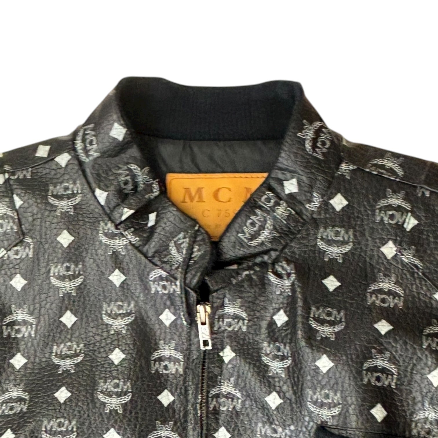 MCM Leather Monogram Jacket Black