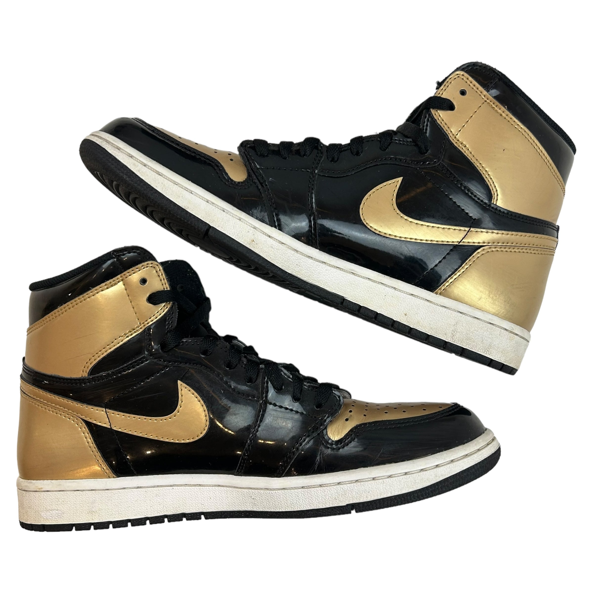 Air Jordan 1 High Patent Gold Toe Used