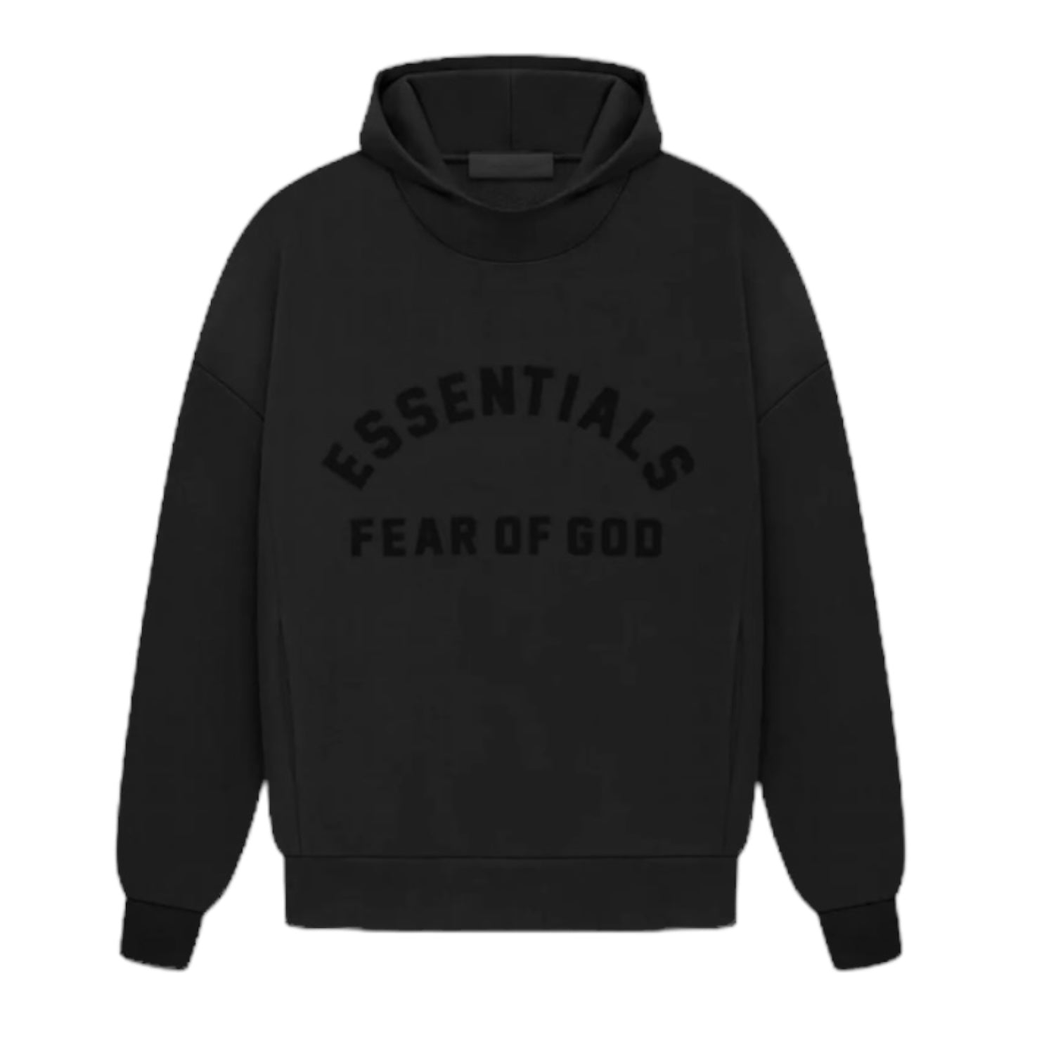 Fear Of God Essentials Arc Logo Jet Black Hoodie