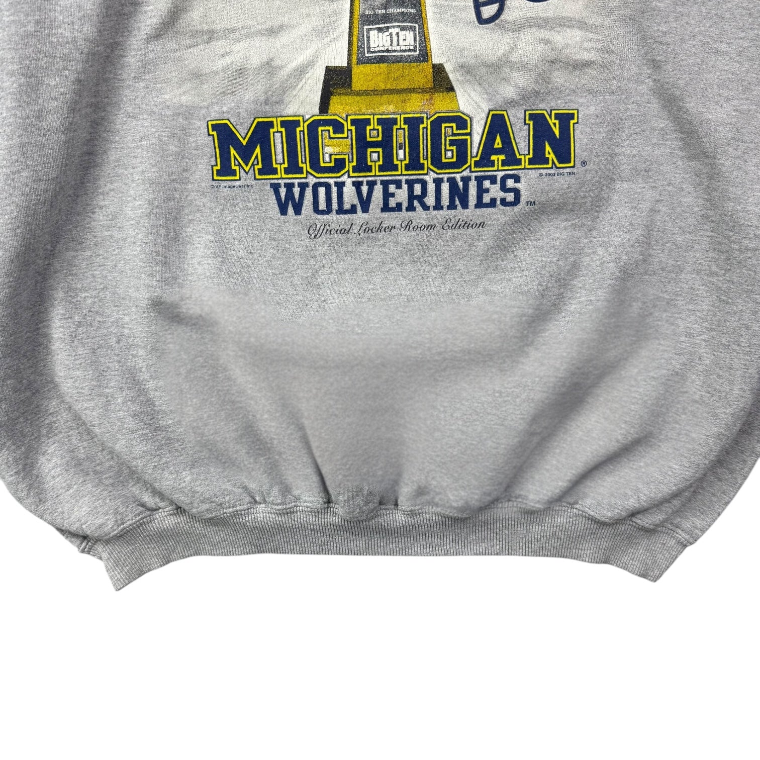 2003 Michigan Wolverines Big Ten Championship Crewneck Grey