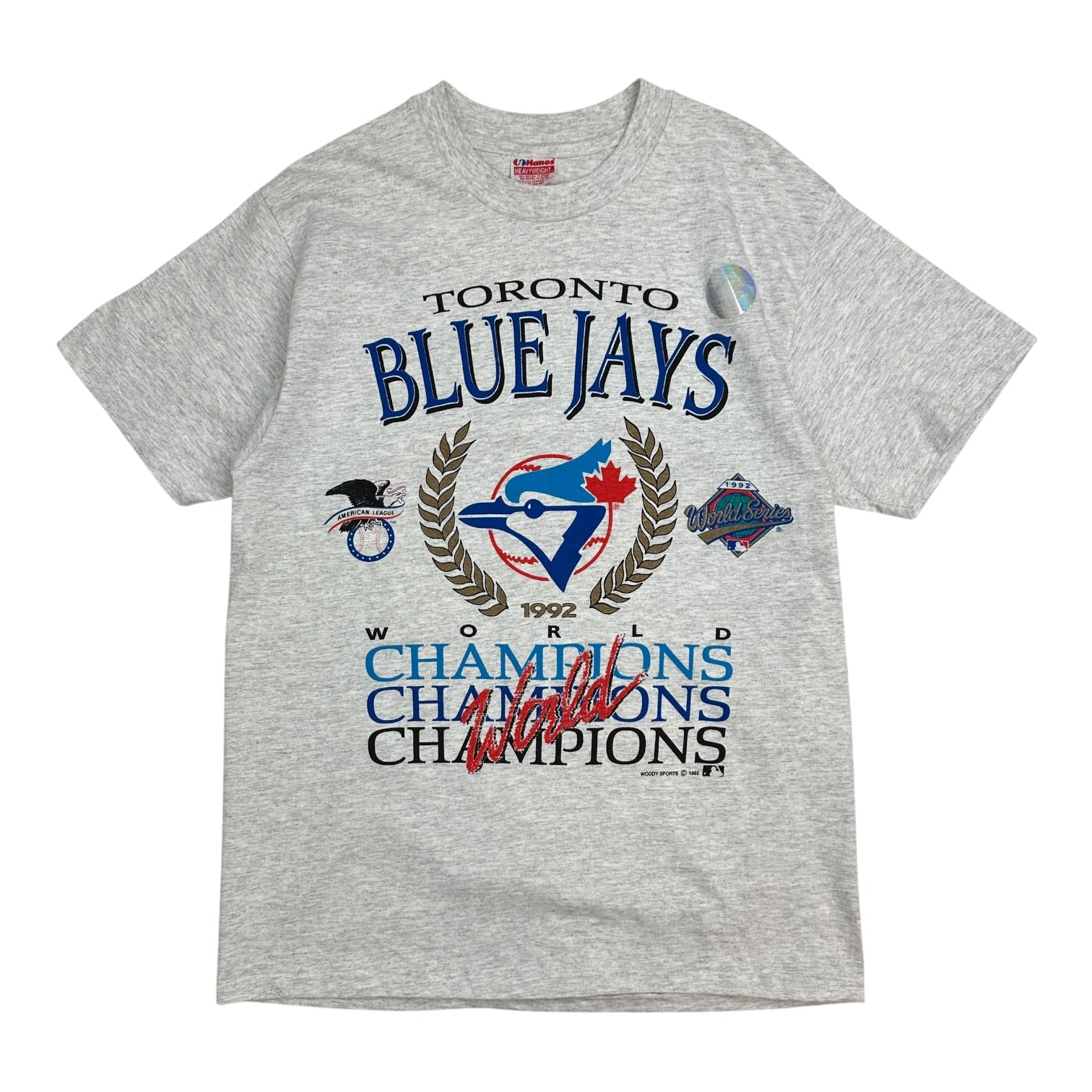 1992 Toronto Blue Jay World Champions Tee Grey