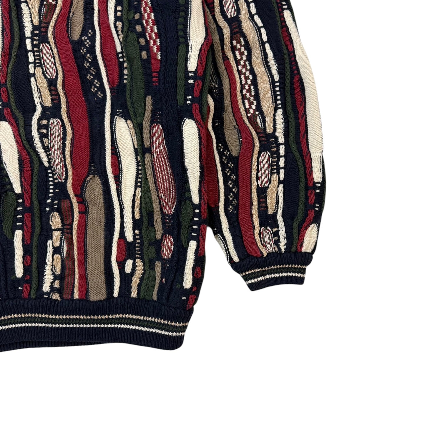 Vintage Cotton Traders Cable Knit Sweater Red/Black
