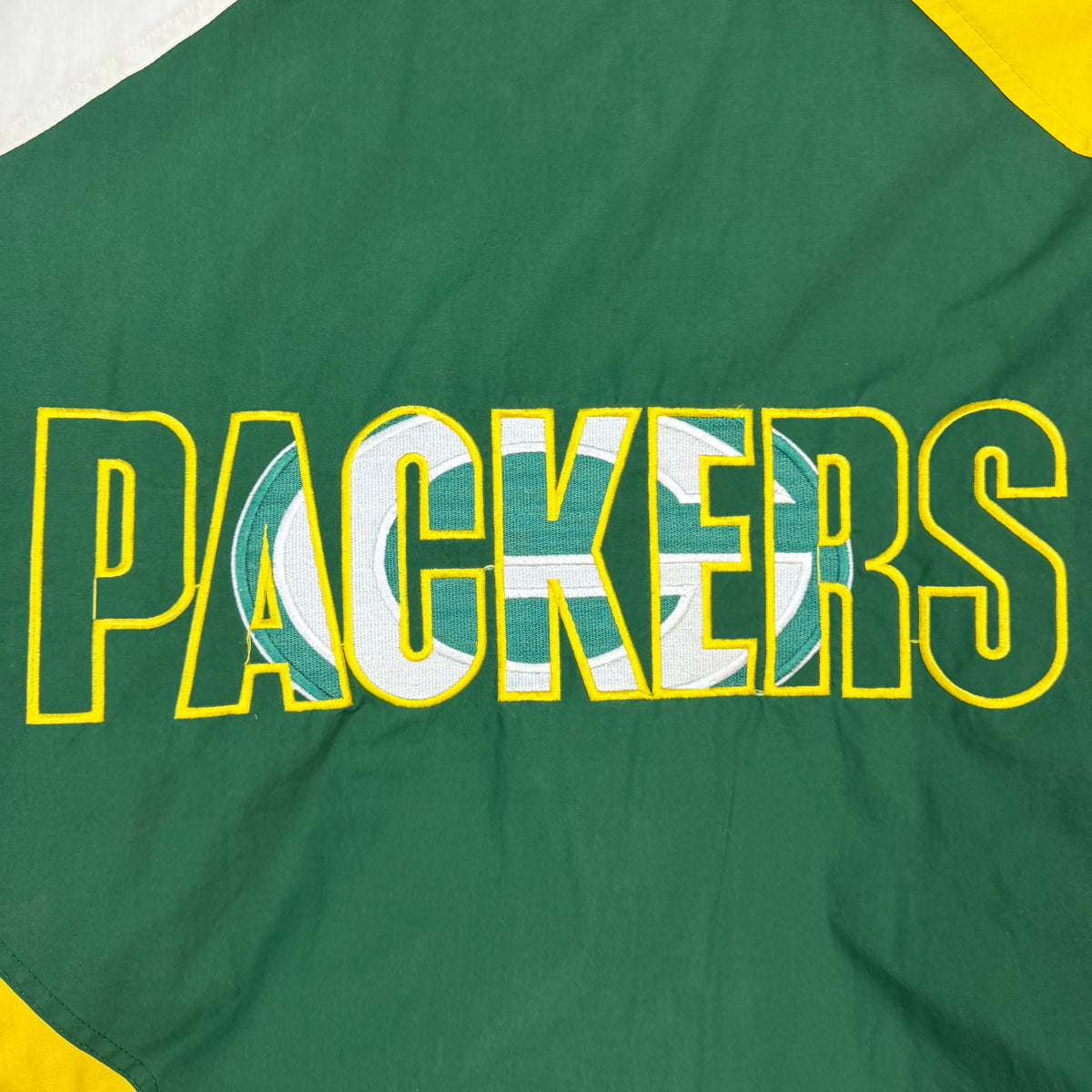 Vintage Greenbay Packers NFL Pro Player Quarter Zip Jacket Green/Yellow