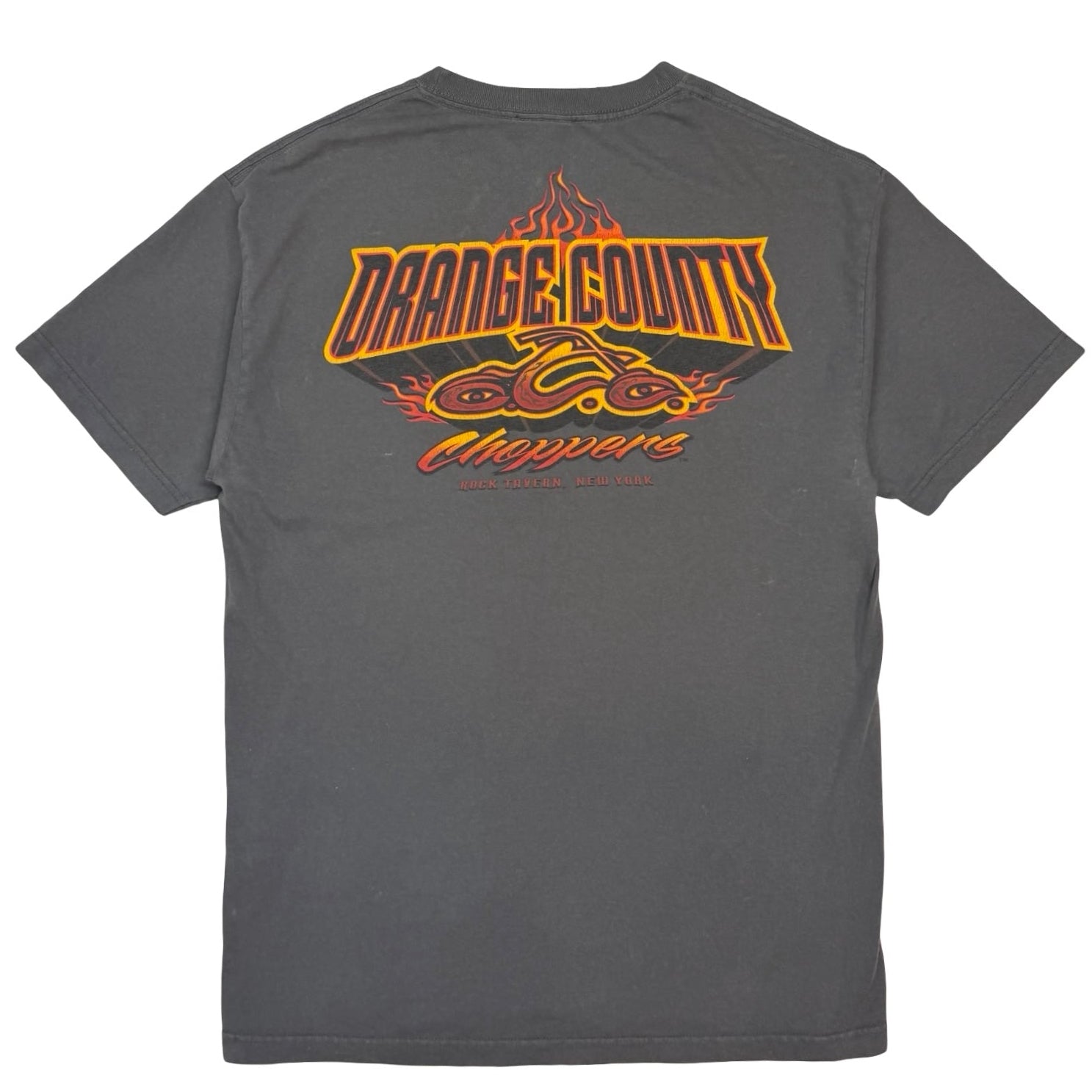 Vintage Orange County Choppers Rock Tavern Flame Tee Grey