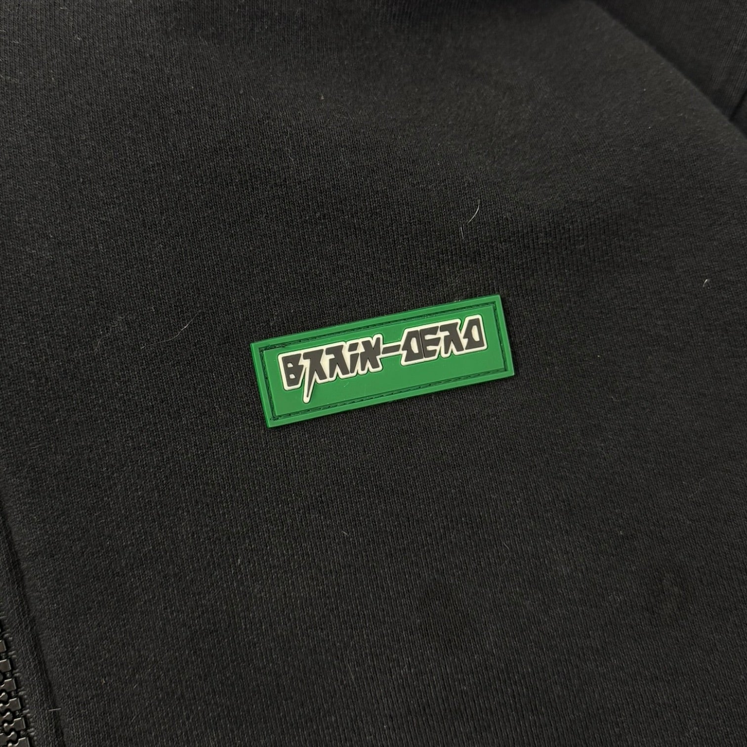 Brain Dead Half-Zip Hoodie Black