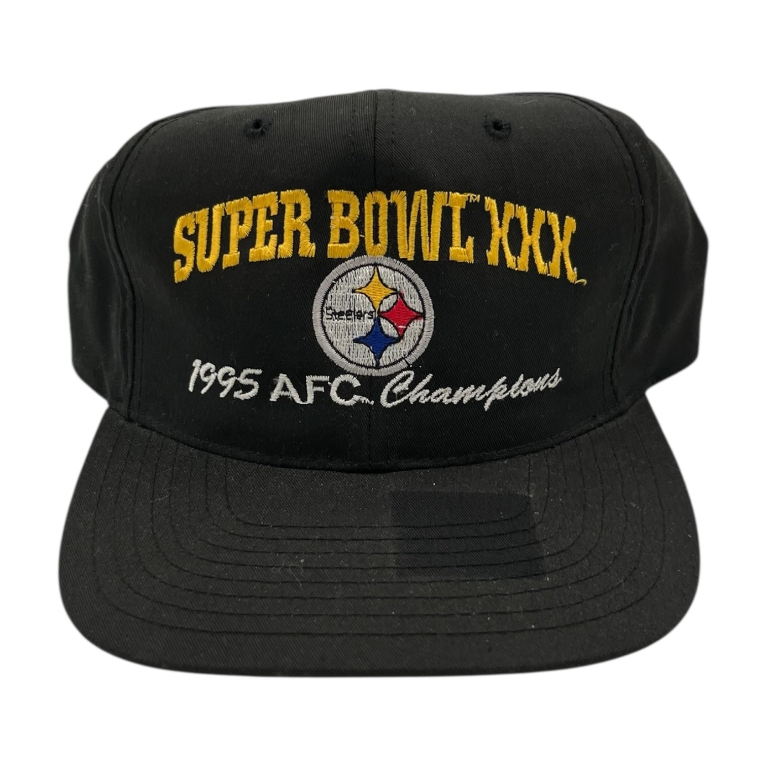 Vintage Super Bowl XXX Pittsburgh Steelers Snapback Hat Black