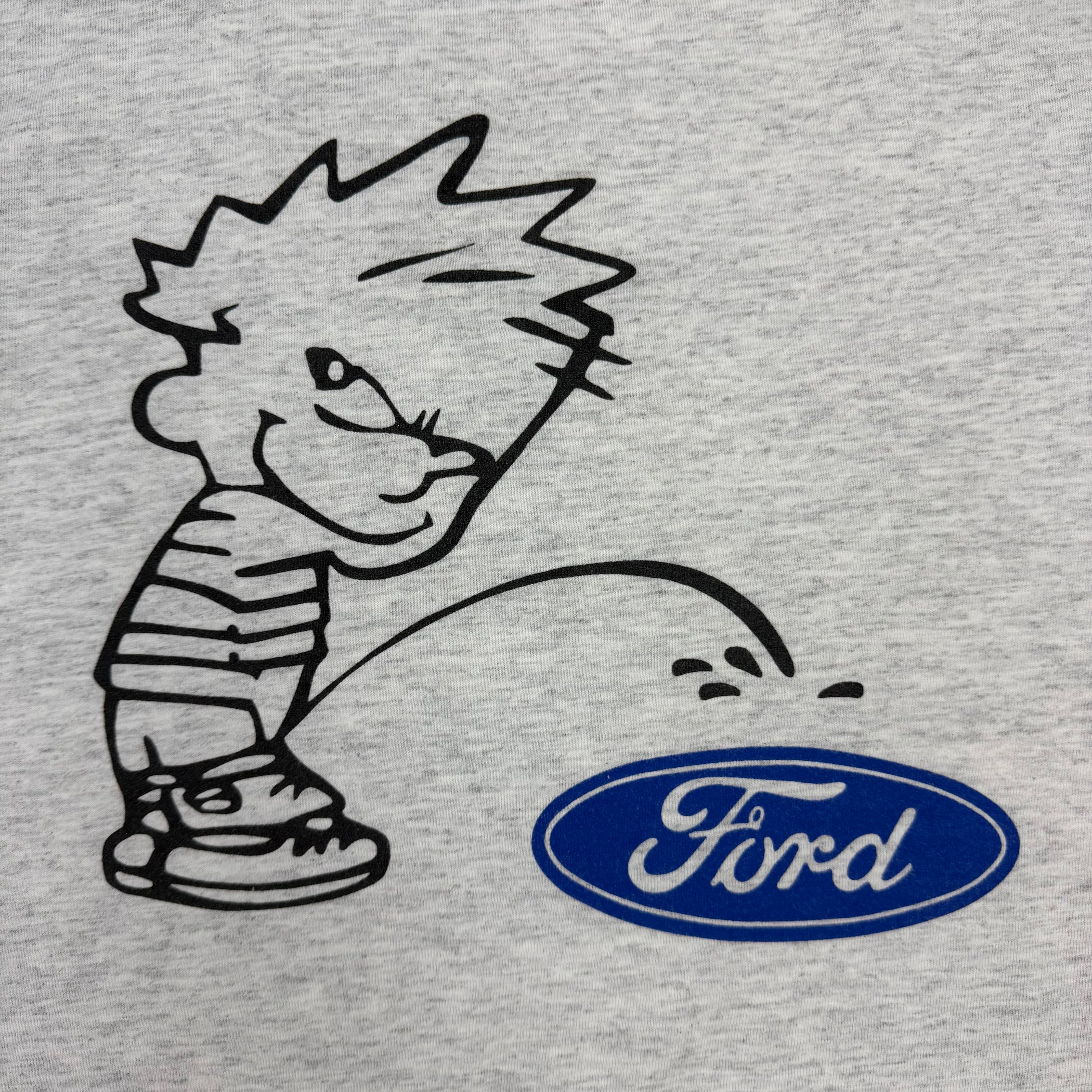 Vintage Calvin Ford Parody Tee Grey