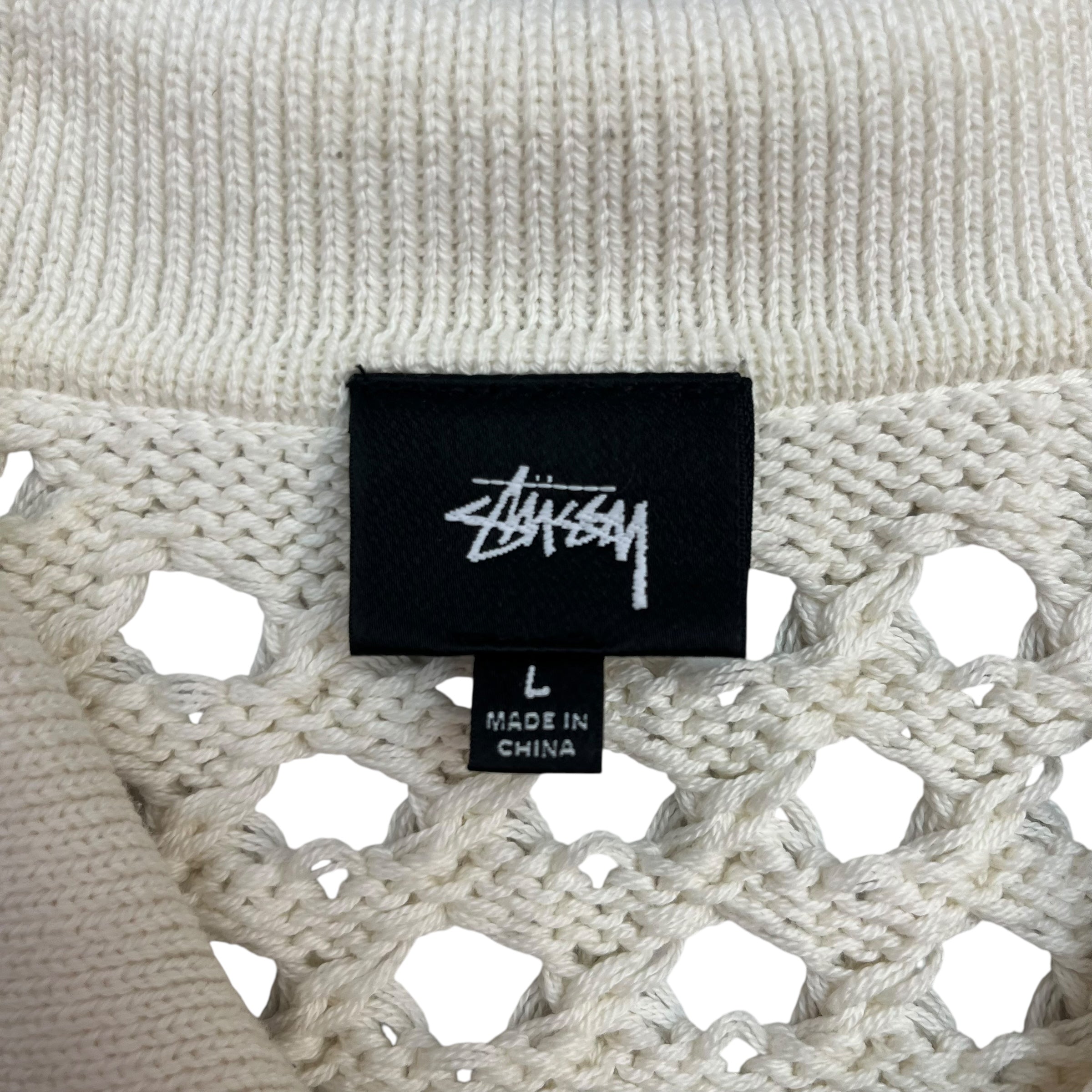 Stussy Mesh Polo Shirt White