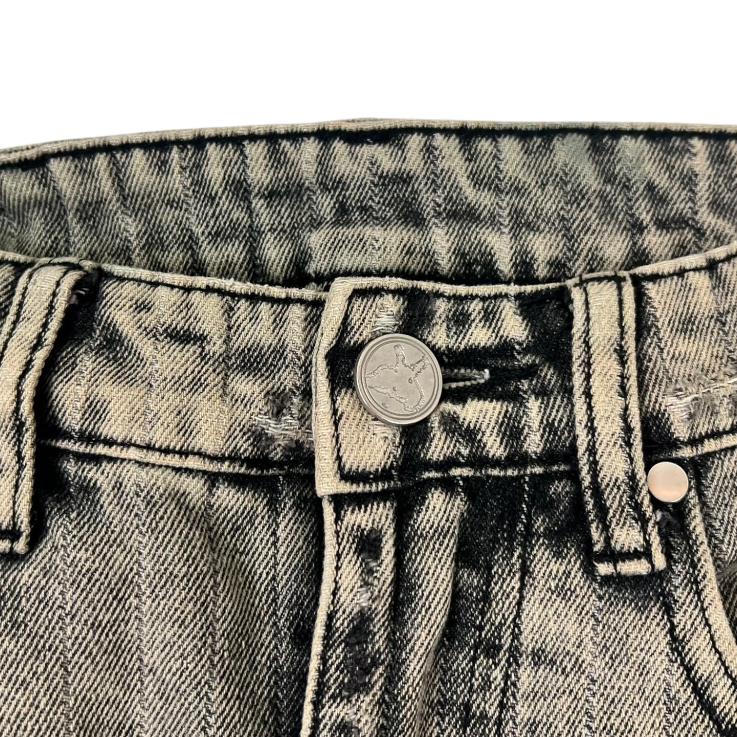 Basketcase Gallery LAX Flared Denim Pants Grey