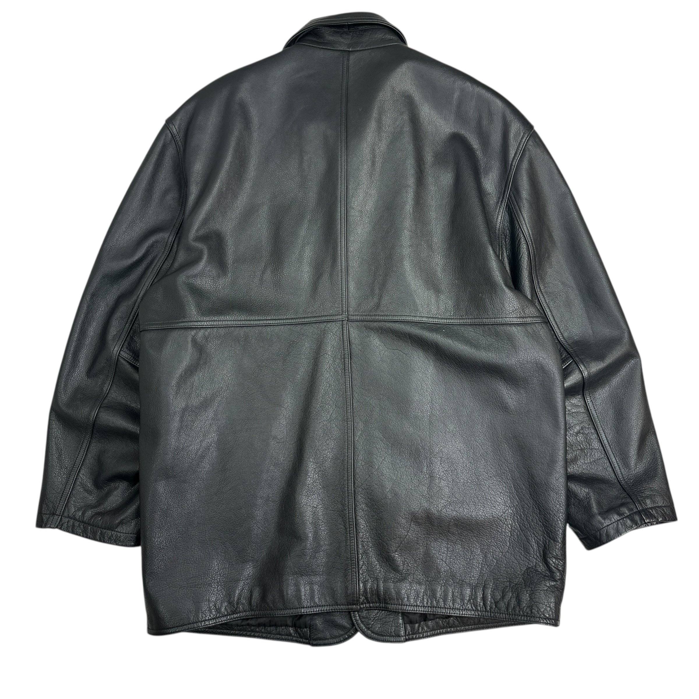 Vintage Danier Leather Trench Coat Black