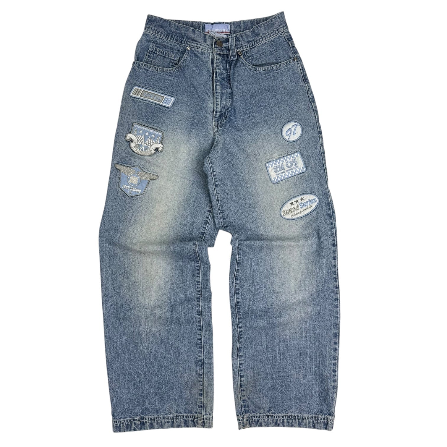 Vintage Exco Patch Denim Pants Light Wash