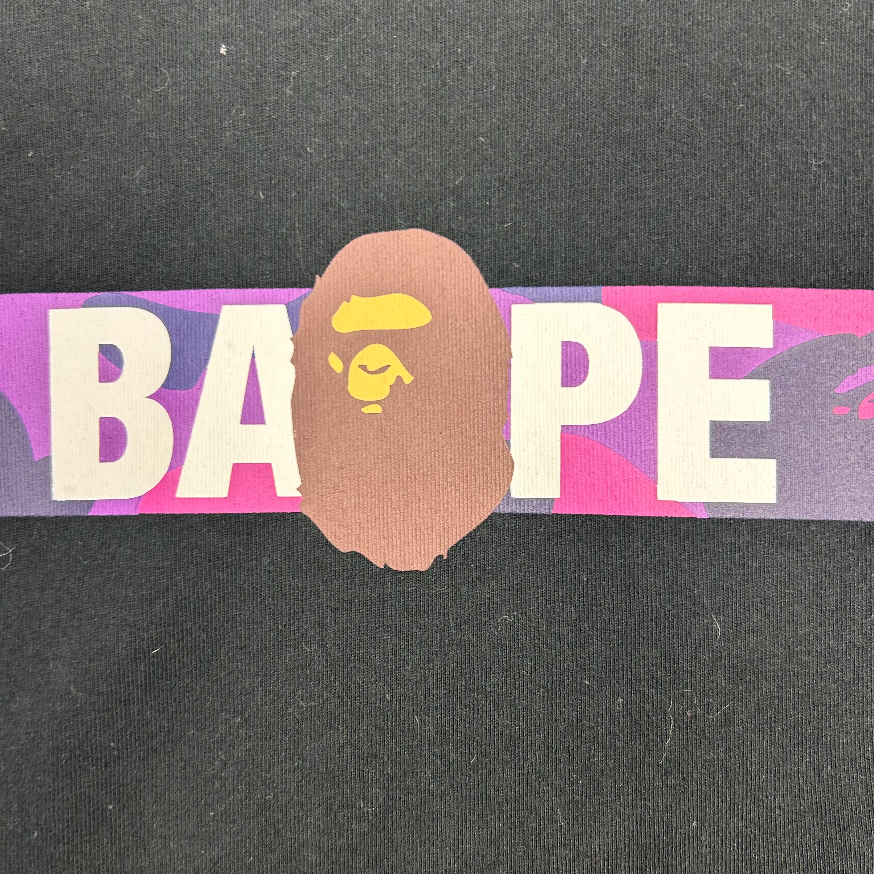 Bape ABC Band Spell Out Tee Black