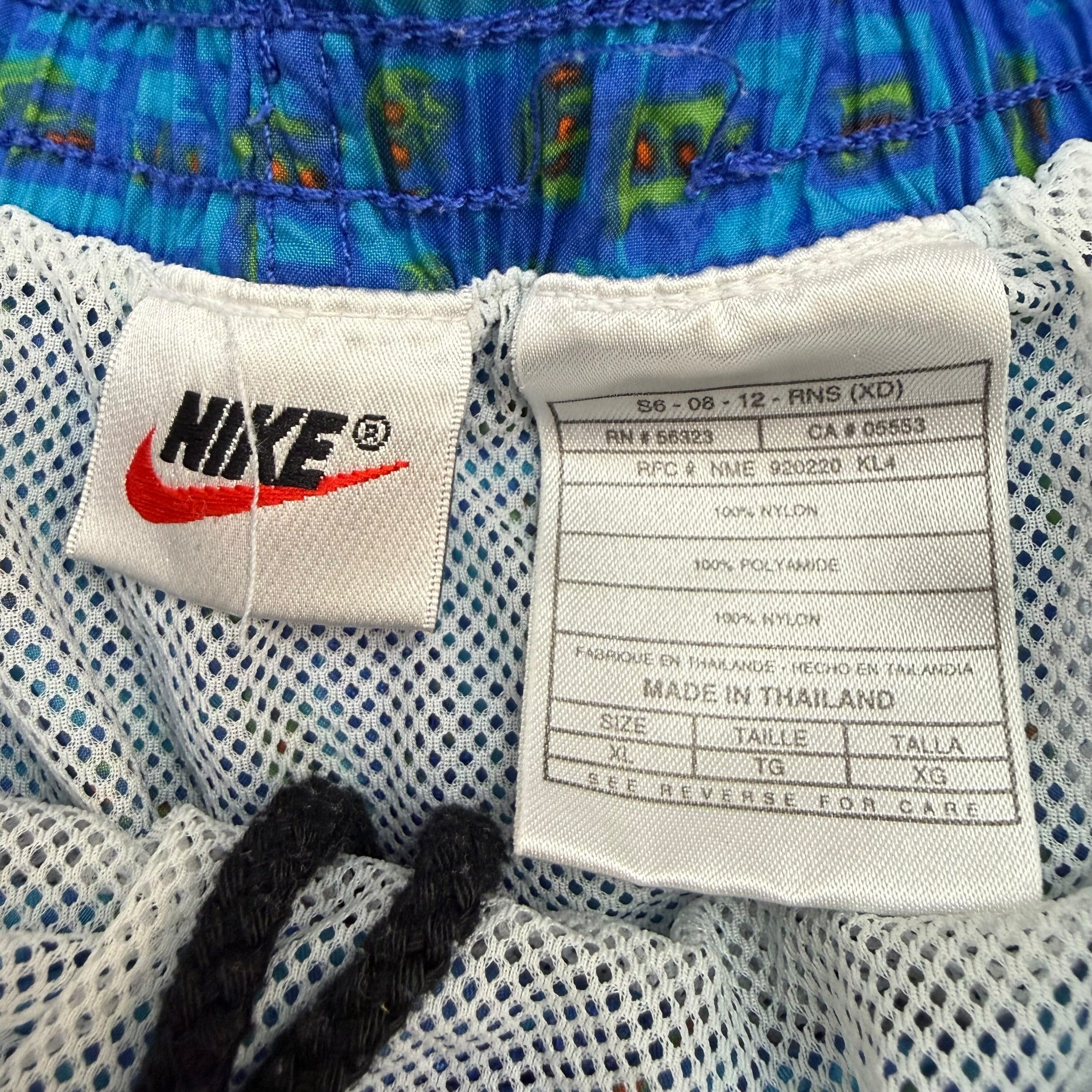 Vintage Nike Mesh Lined Shorts Multi Blue