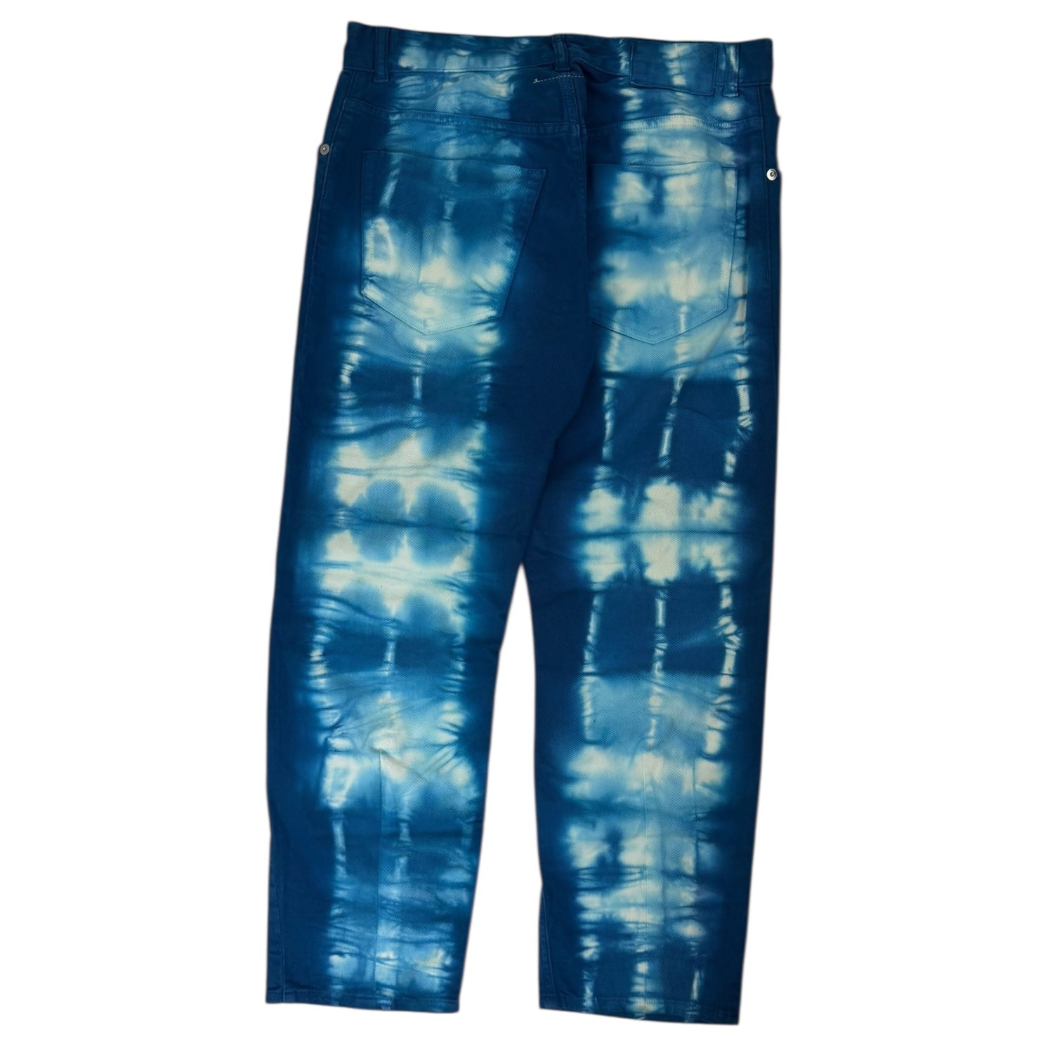 Maison Margiela MM6 Tie Dye Denim Capri Blue