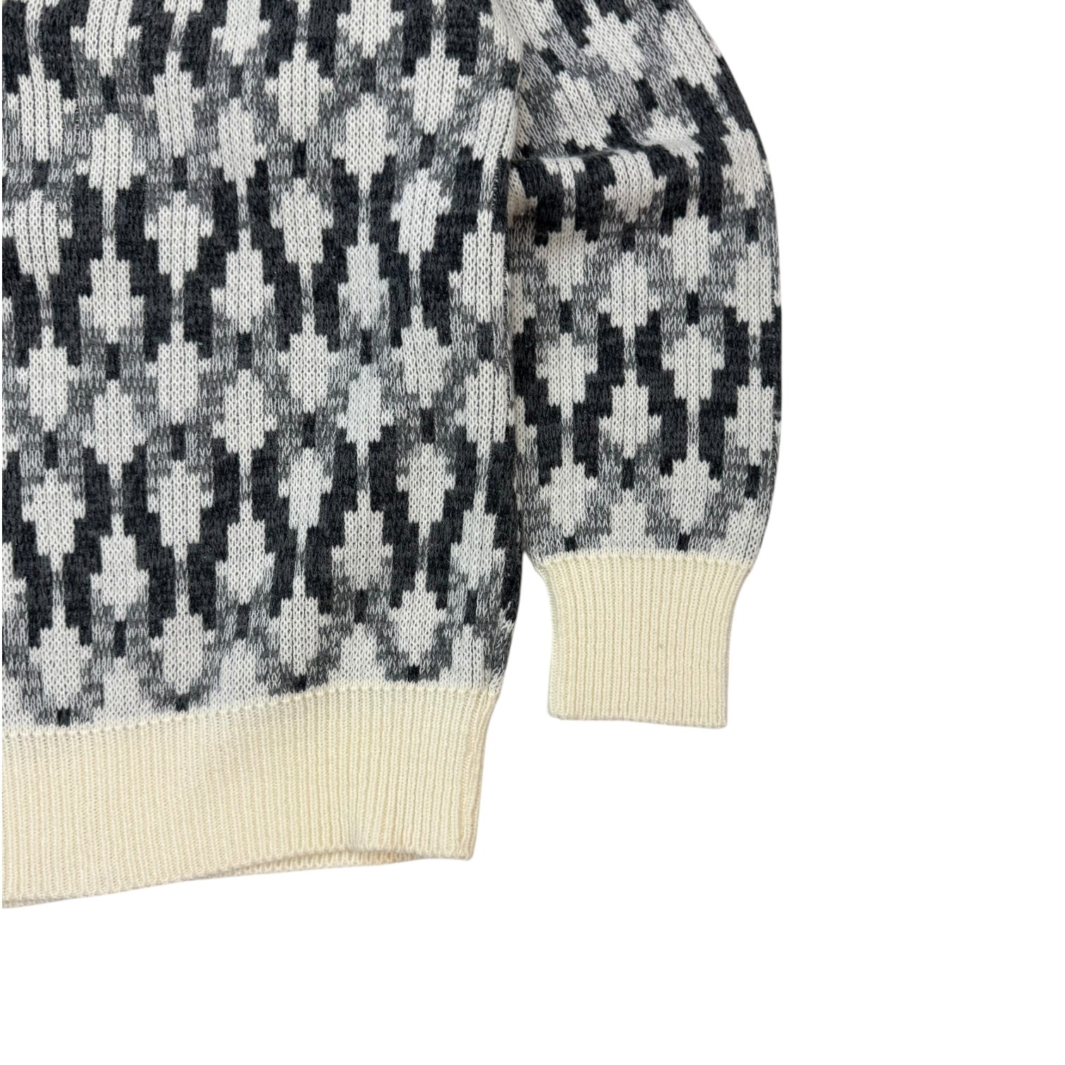 Vintage Givenchy Shawl Kneck Sweater White/Black
