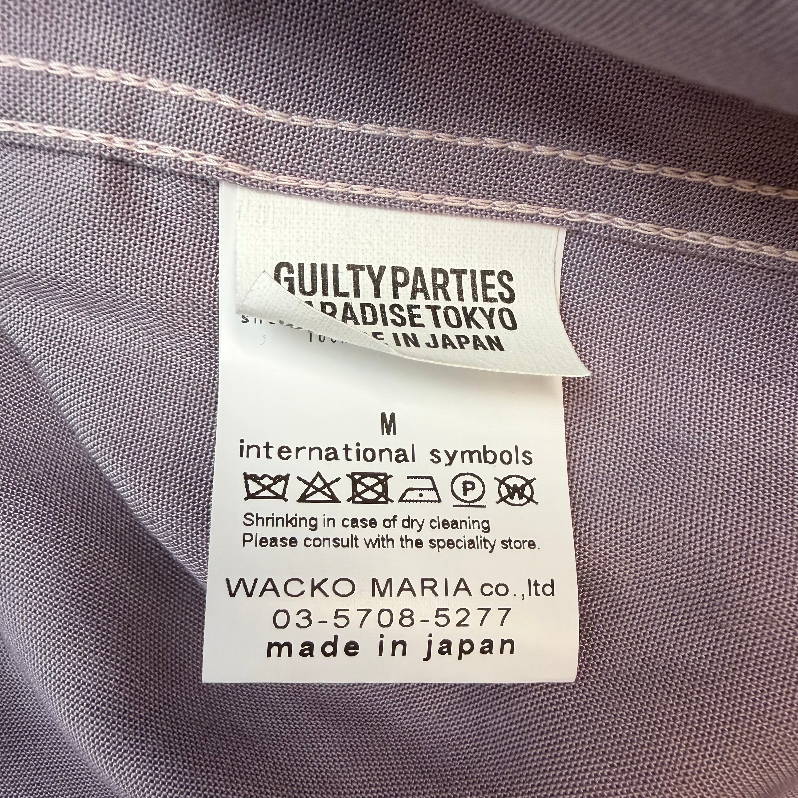 Wacko Maria The Guilty Parties Button Up Shirt Purple