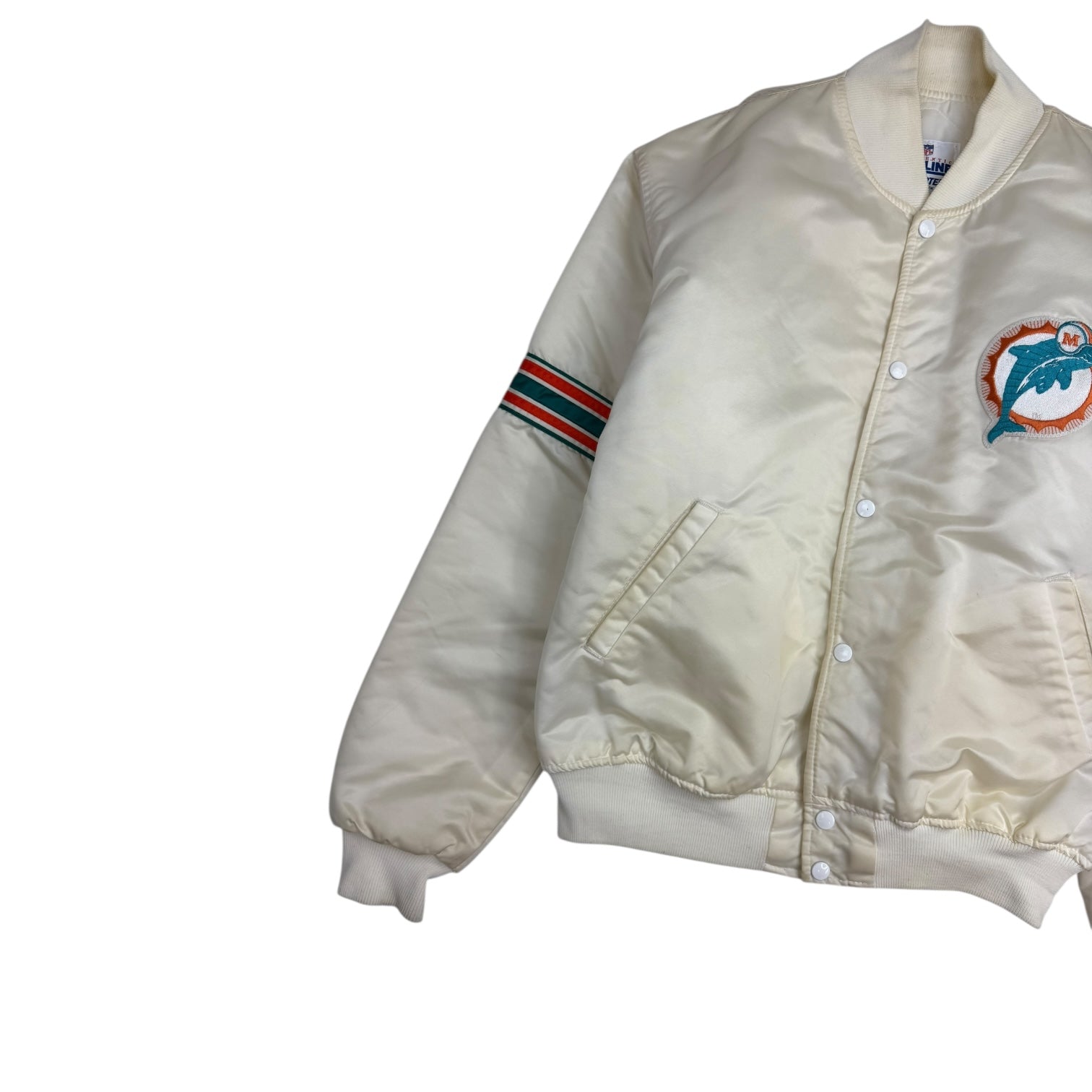 Vintage Miami Dolphins Starter Satin Jacket White