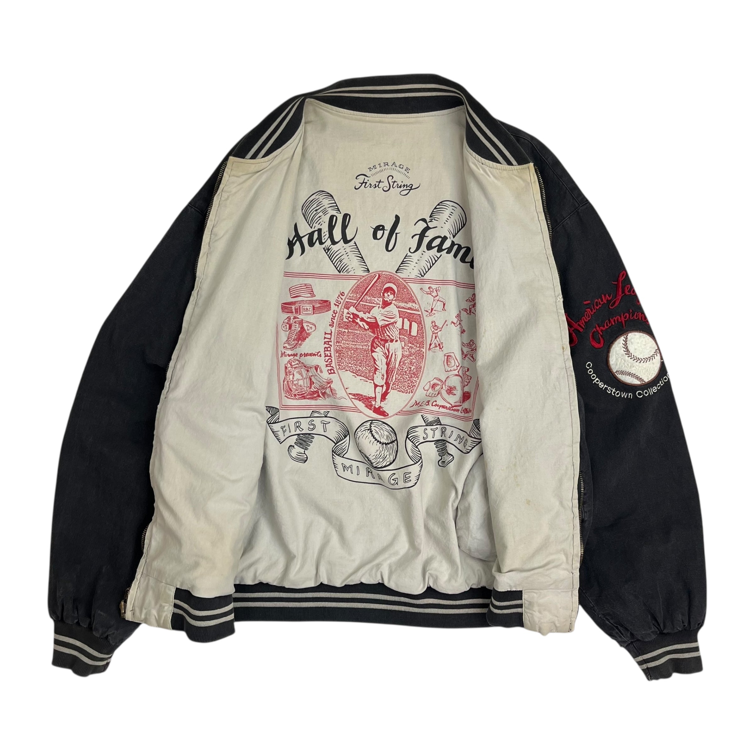 Vintage Mirage Chicago White Sox Varsity Jacket Faded Black