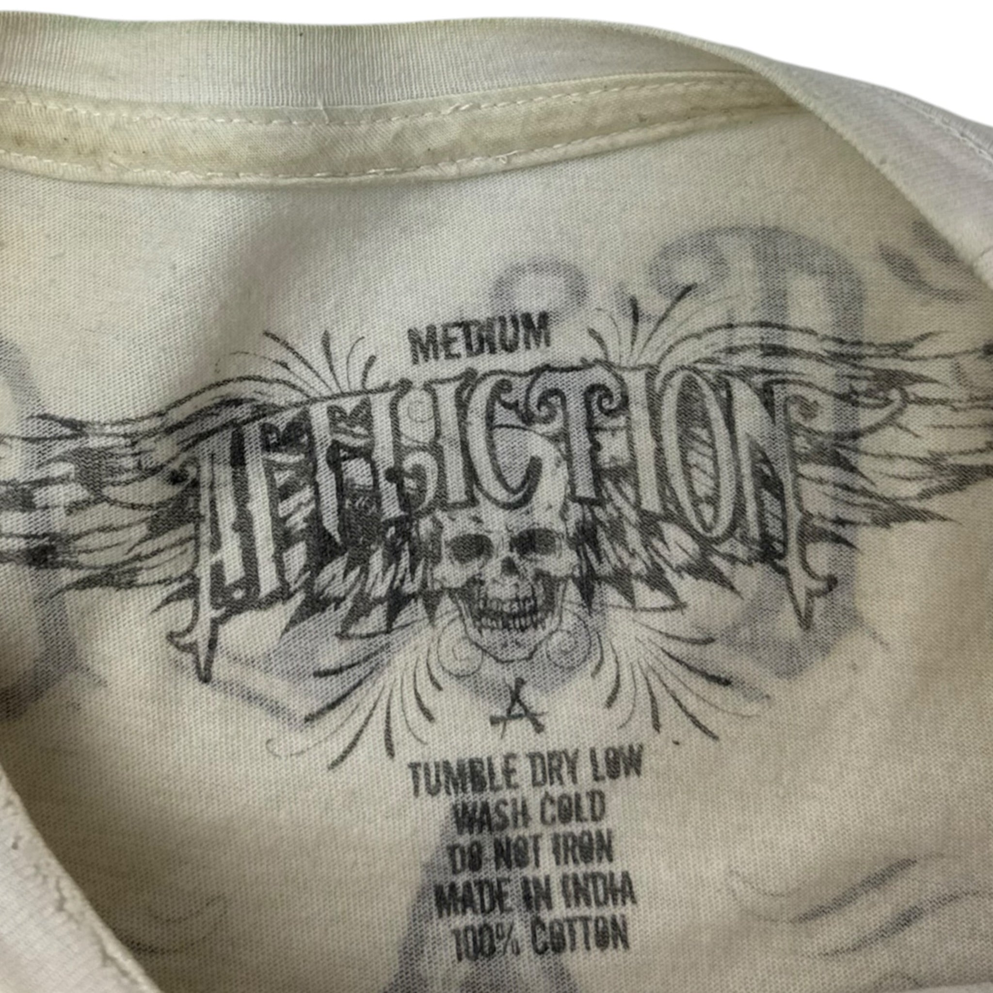Vintage Affliction Cyber Emo Cross Angel Wings T-Shirt