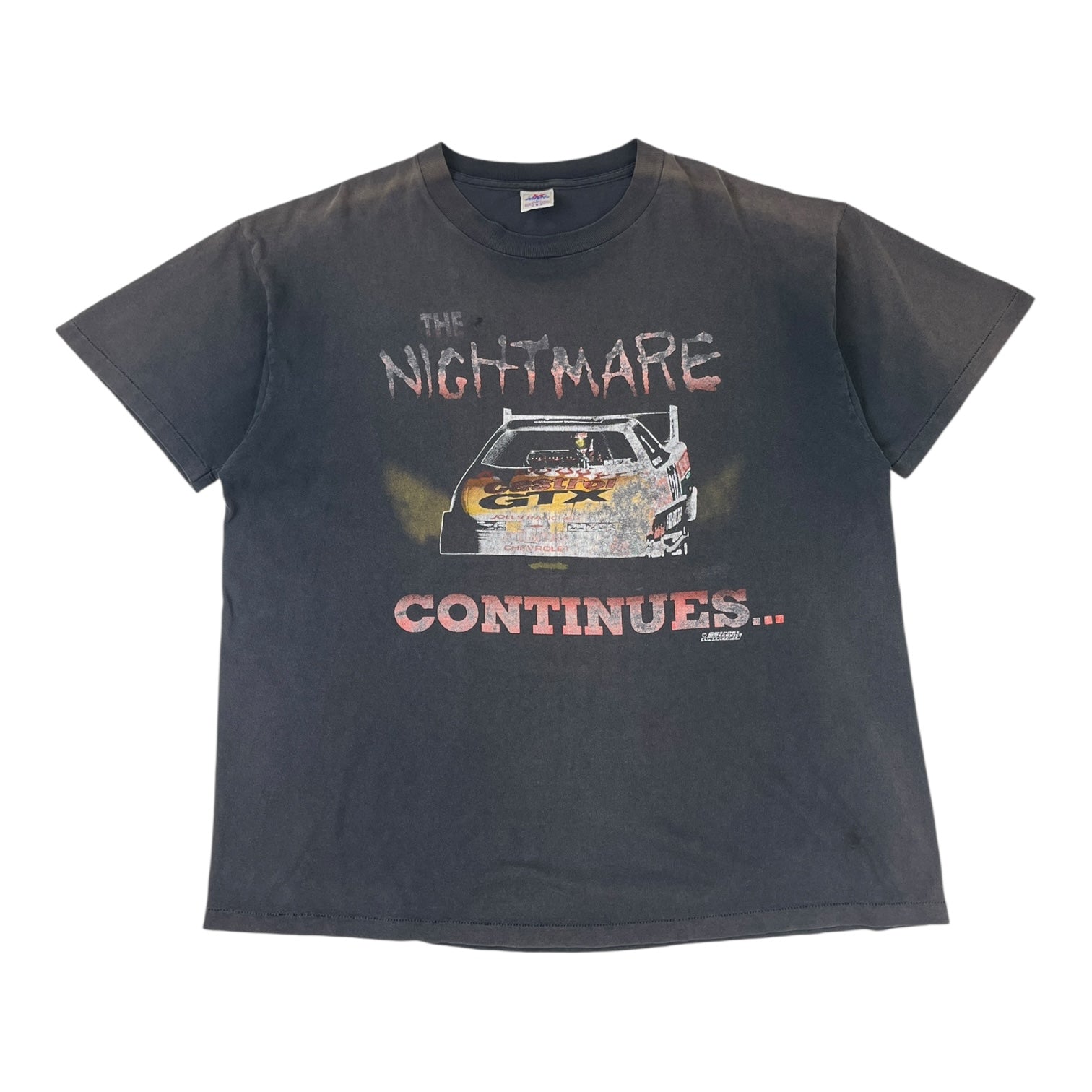 Vintage John Force “The Nightmare Continues” Racing T-Shirt Black