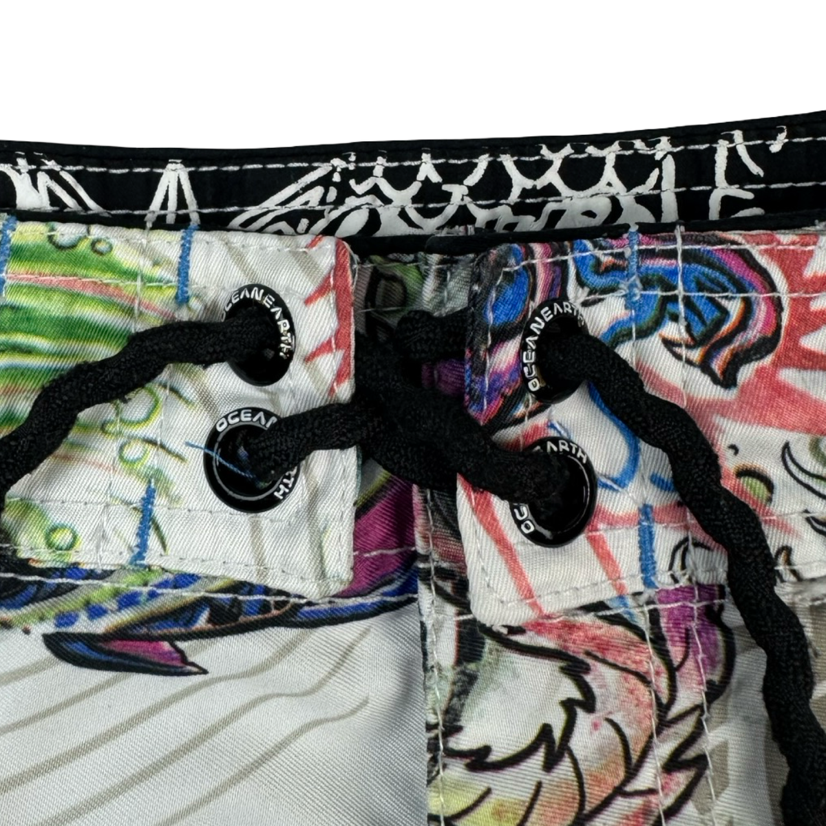 Vintage Ocean Earth Cyber Tattoo Mall Goth Shorts