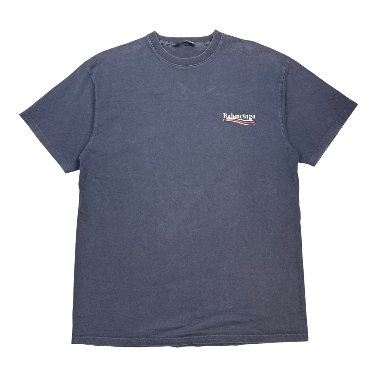 Balenciaga Political Campaign Tee Navy