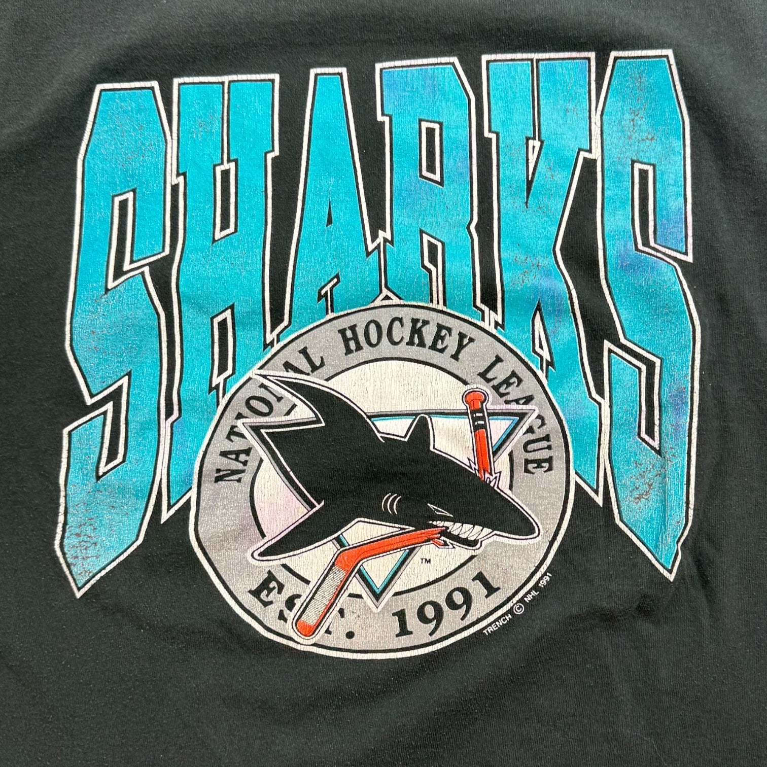 1991 San Jose Sharks Tee Black