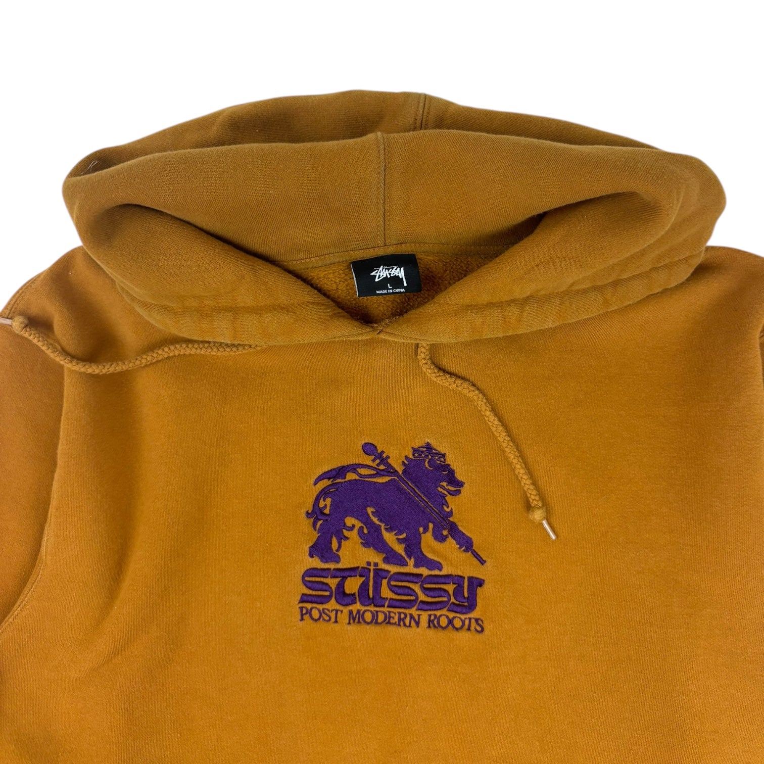 Stussy Lion “Post Modern Roots” Hoodie Gold