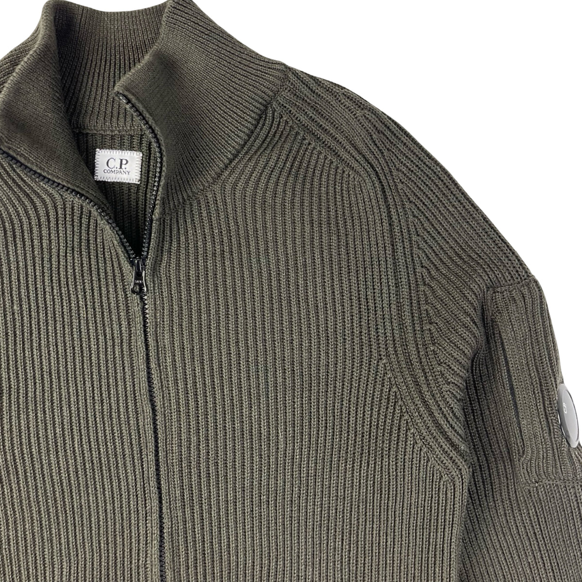 C.P. Company High Neck Zip Up Cardigan
