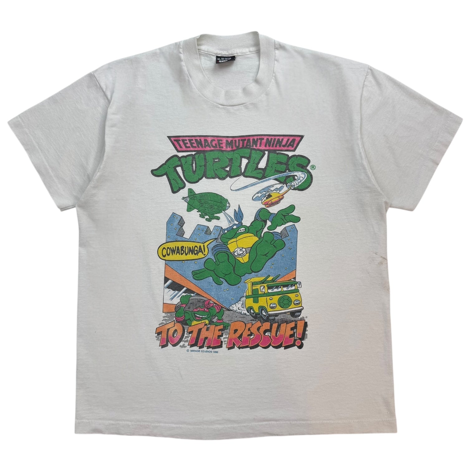 1990 Teenage Mutant Ninja Turtles ‘Cowabunga’ Tee White