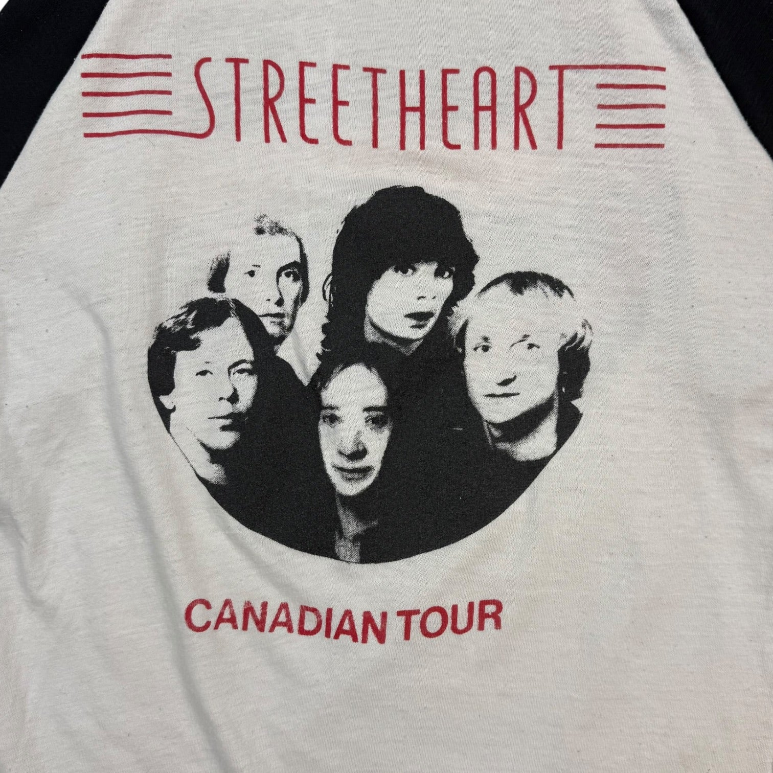 1980s StreetHeart Canadian Tour Raglan Tee White