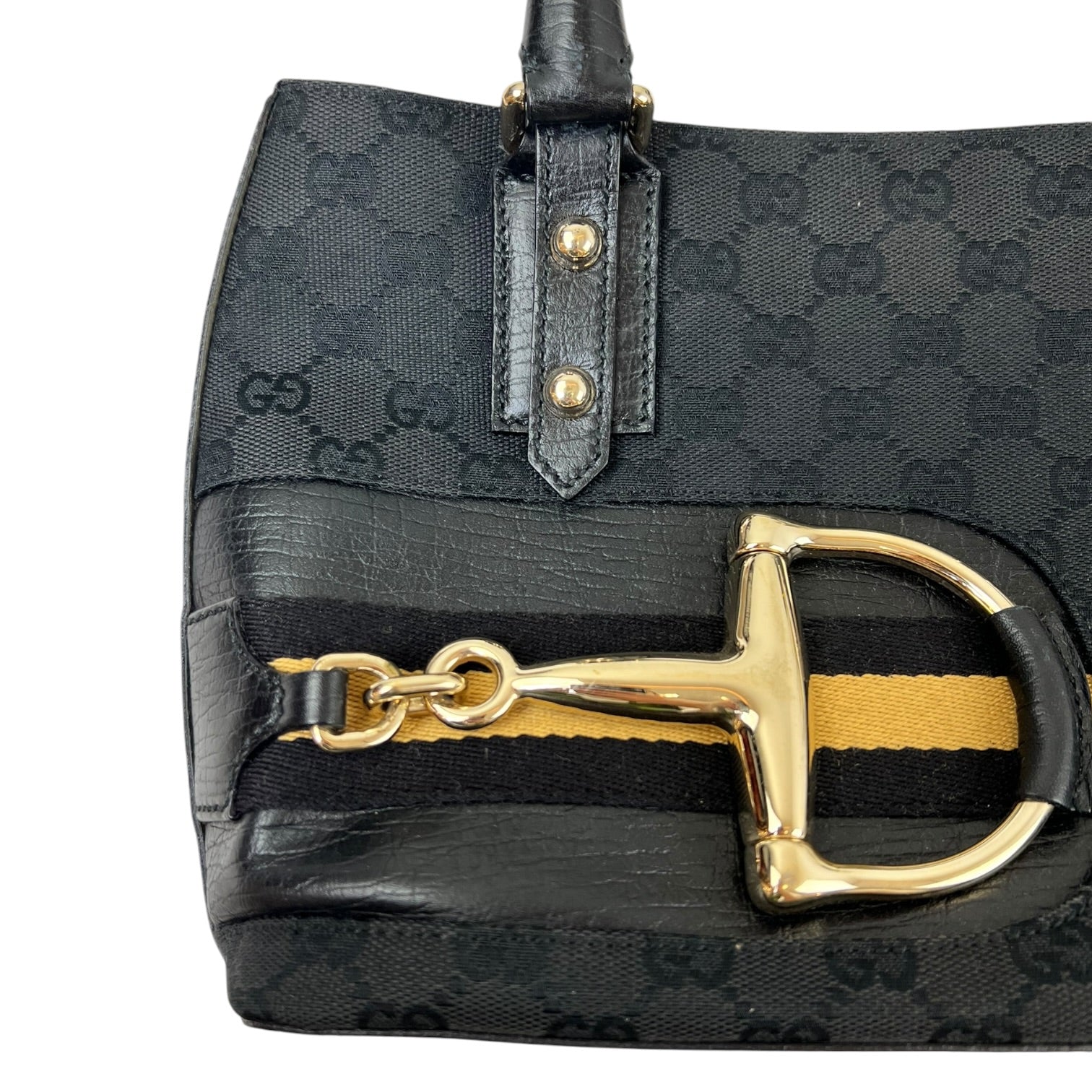 Gucci GG Canvas Hasler Tote Black