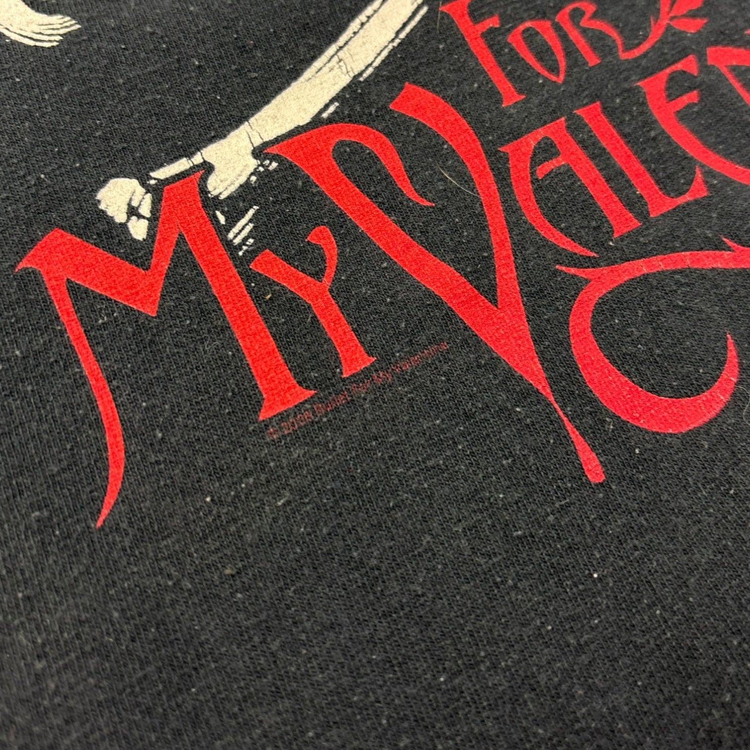 Vintage Bullet For My Valentine Roses & Skull T-Shirt Navy