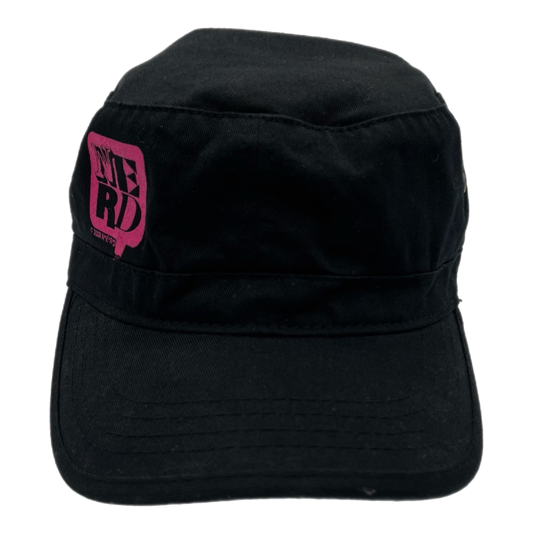Vintage NERD Military Cap Hat Black