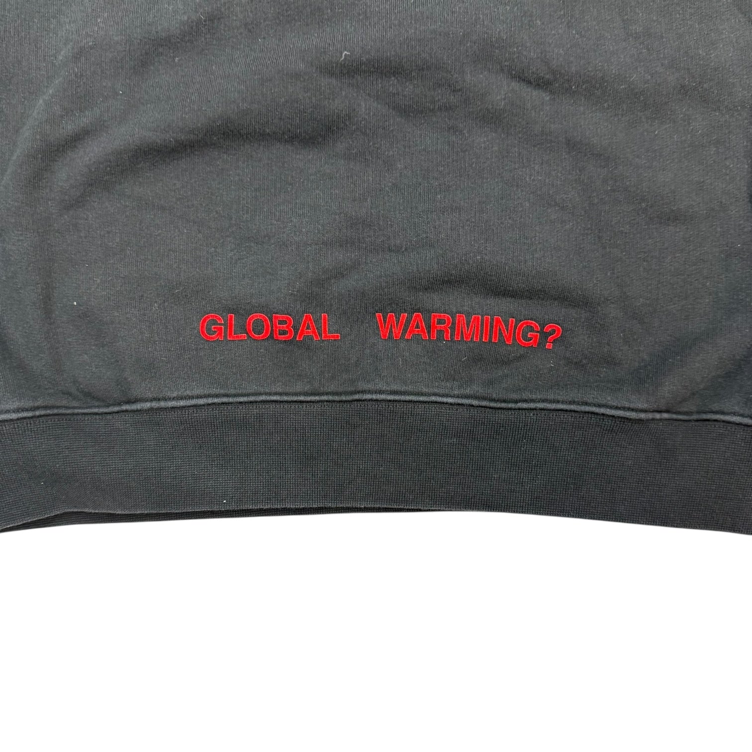 Off-White Global Warming Cherry Blossom Crewneck Black