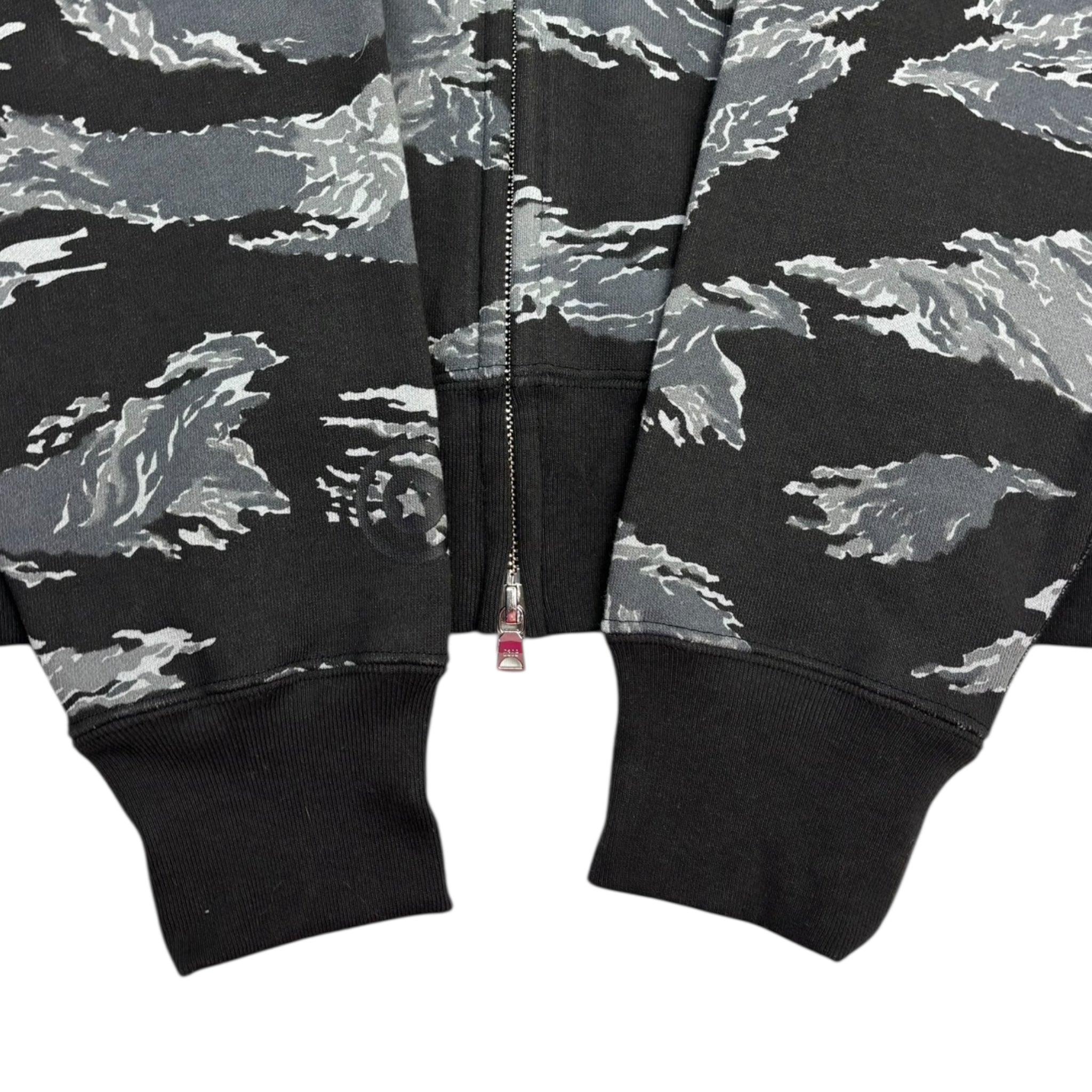 BAPE Tiger Camo Tiger Full Zip Hoodie Black