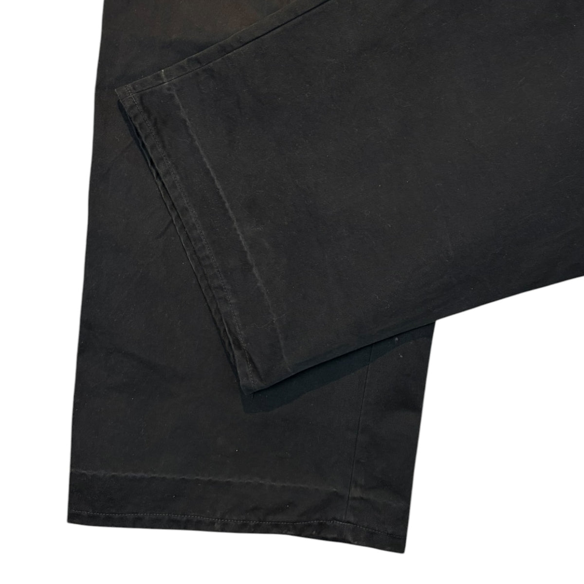 Studio Nicholson Sorte Peached Cotton Twill Volume Pants Black